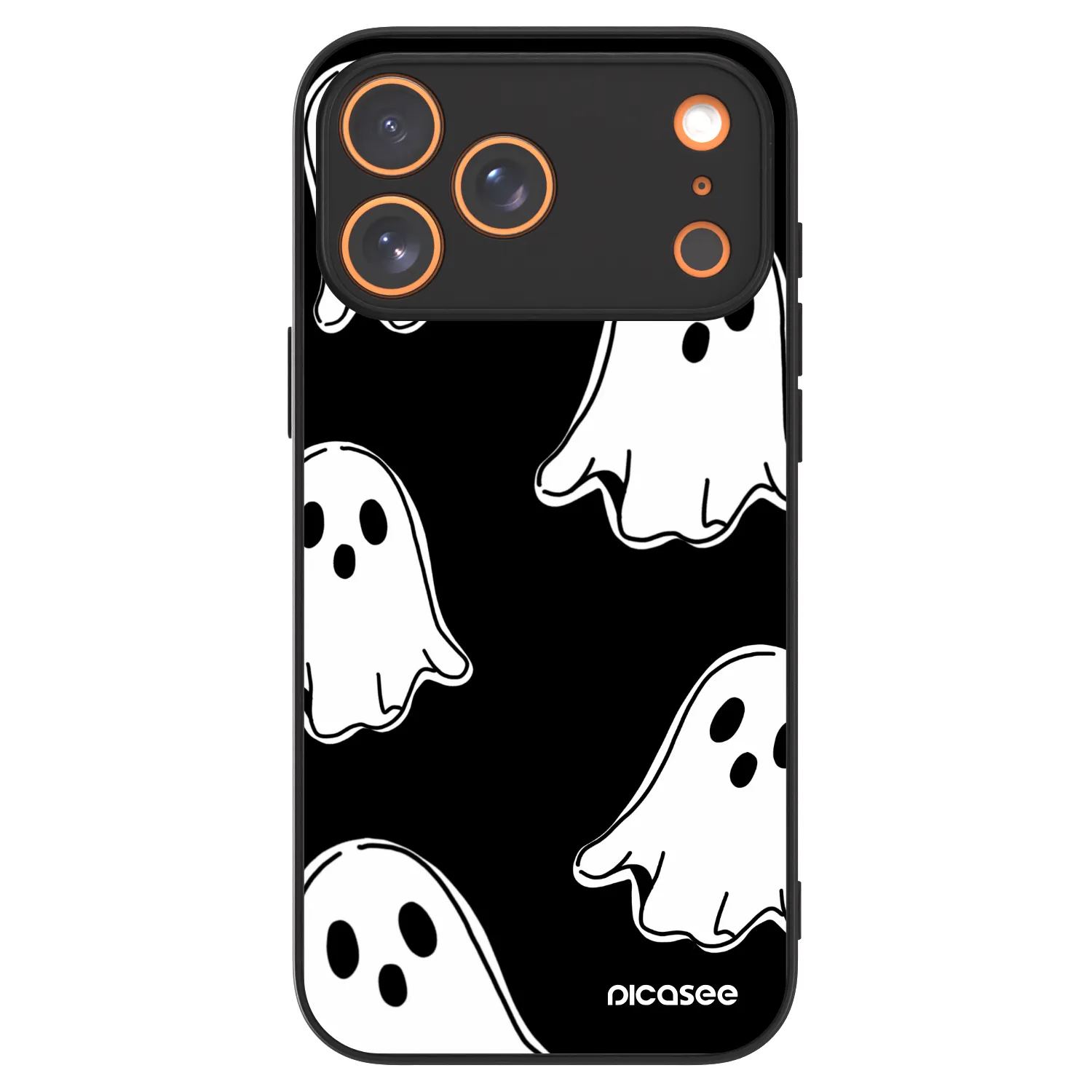 Picasee ULTIMATE CASE MagSafe pentru Apple iPhone 17 Pro Max - Black ghosts