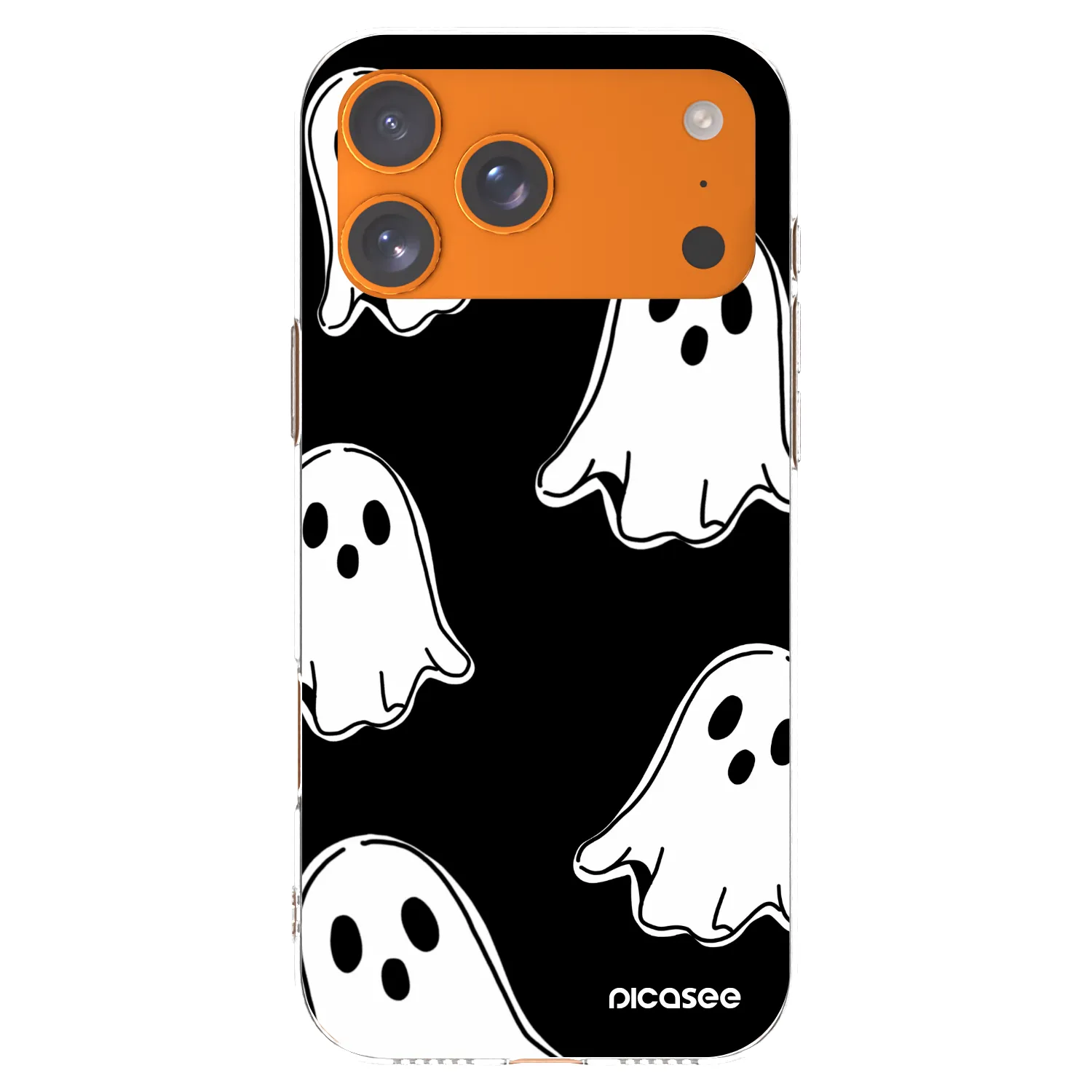Picasee husă transparentă din silicon pentru Apple iPhone 17 Pro Max - Black ghosts