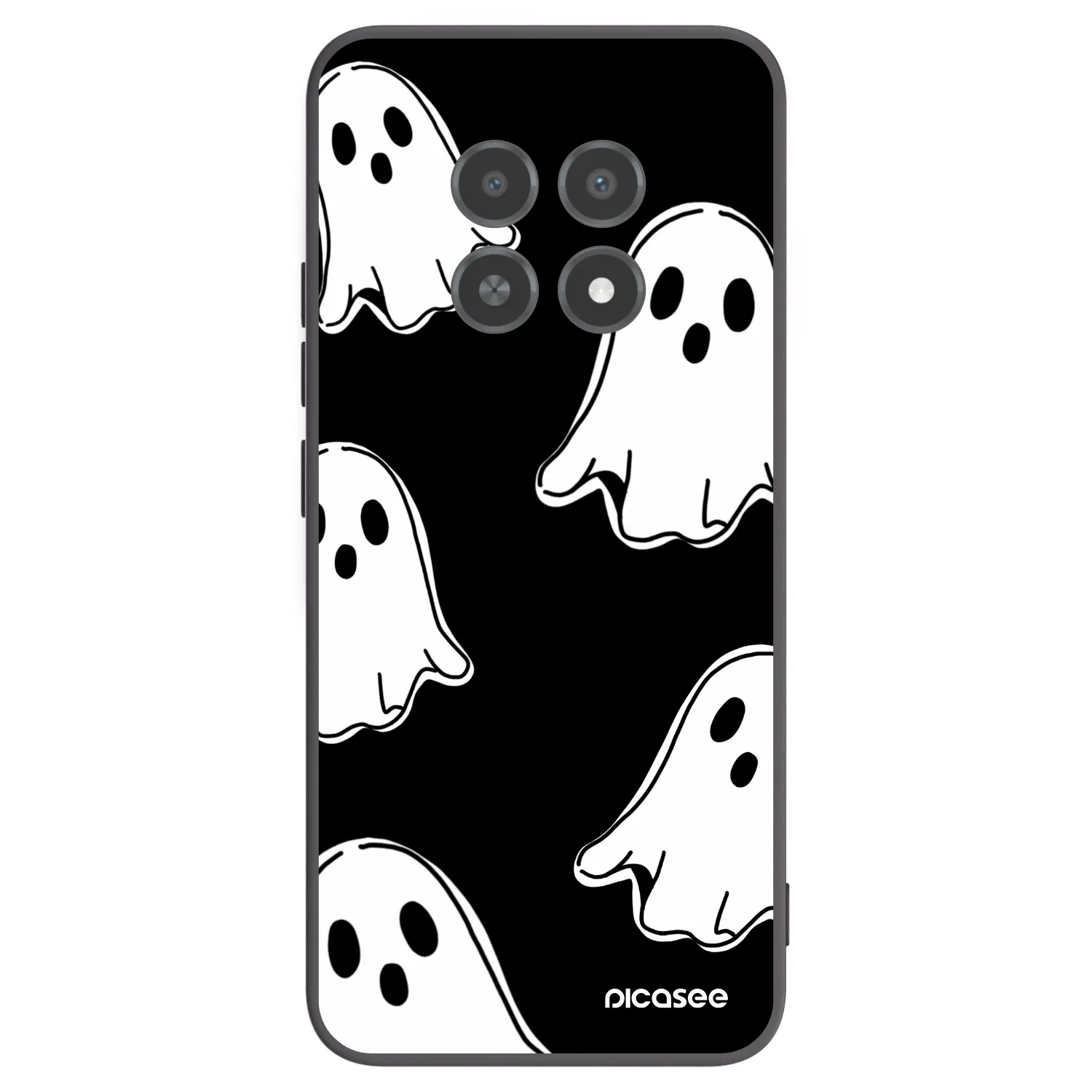 Picasee husă neagră din silicon pentru Realme 12X - Black ghosts