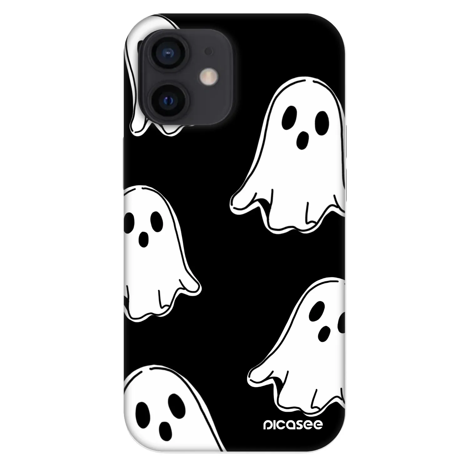 Picasee Fashion Case pentru Apple iPhone 12 mini - Black ghosts