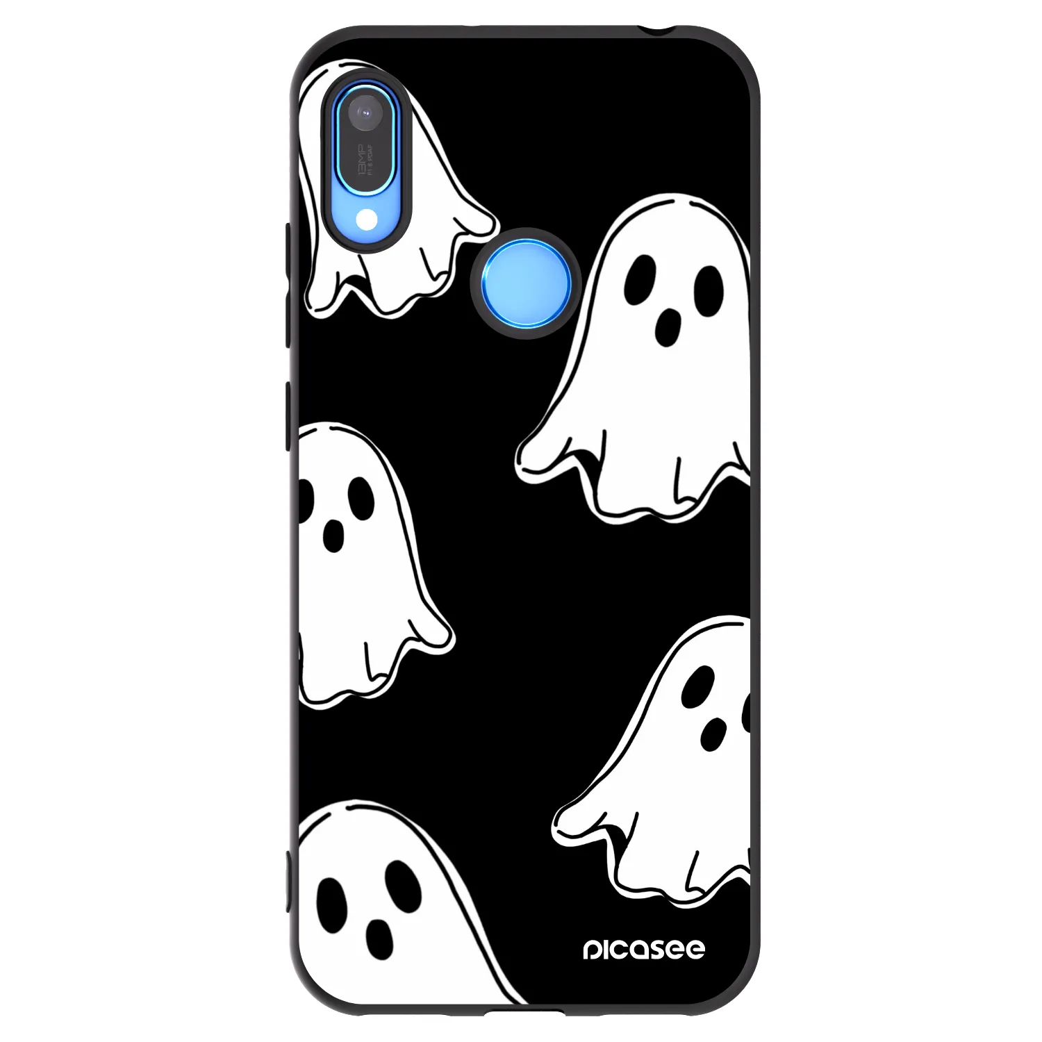 Picasee husă neagră din silicon pentru Huawei Y6 2019 - Black ghosts