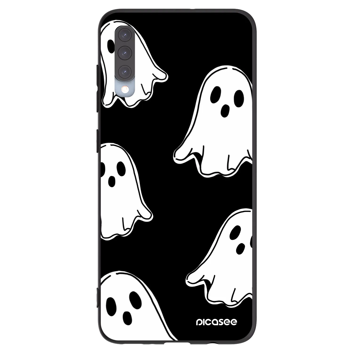 Picasee husă neagră din silicon pentru Samsung Galaxy A70 A705F - Black ghosts