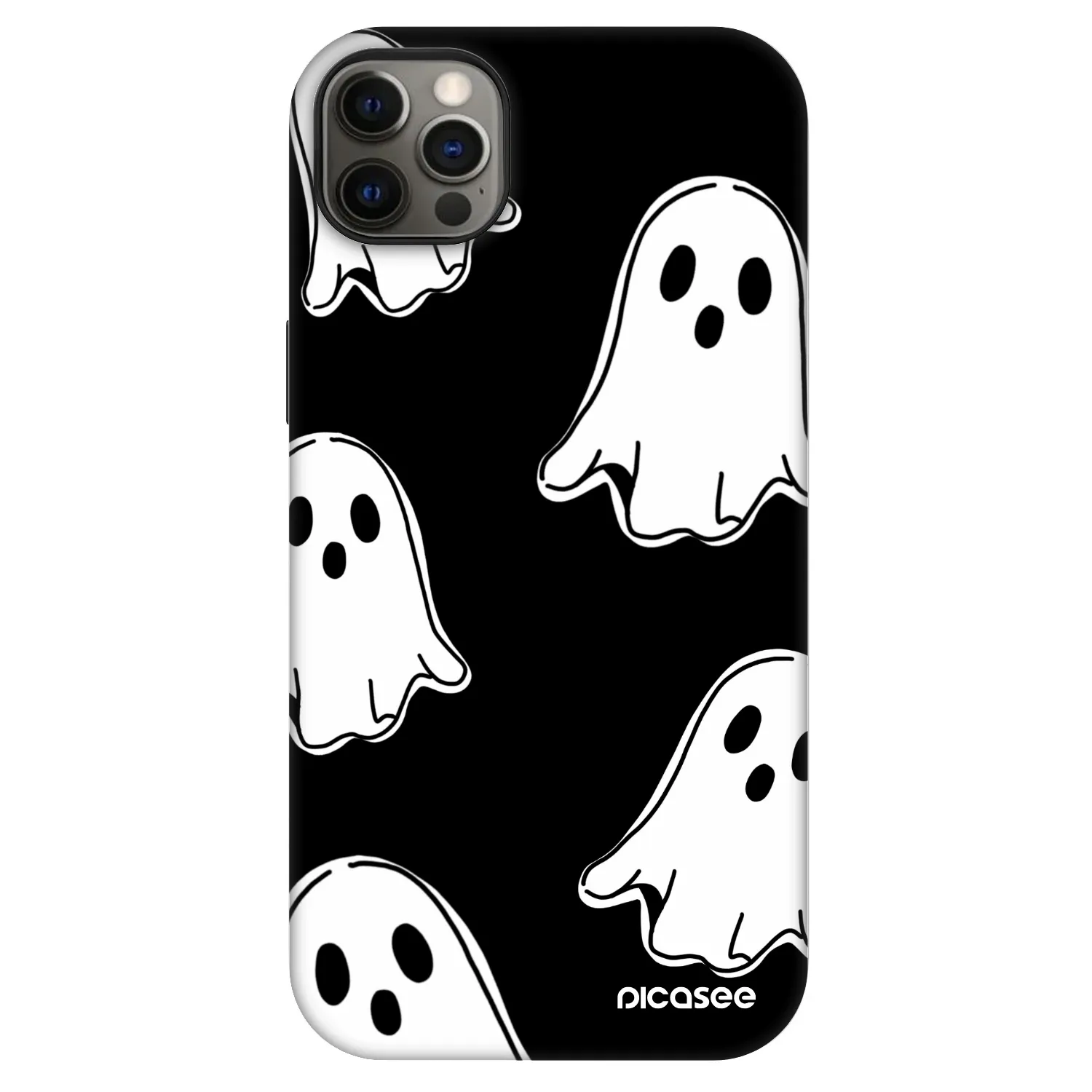 Picasee Fashion Case MagSafe pentru Apple iPhone 12 Pro Max - Black ghosts