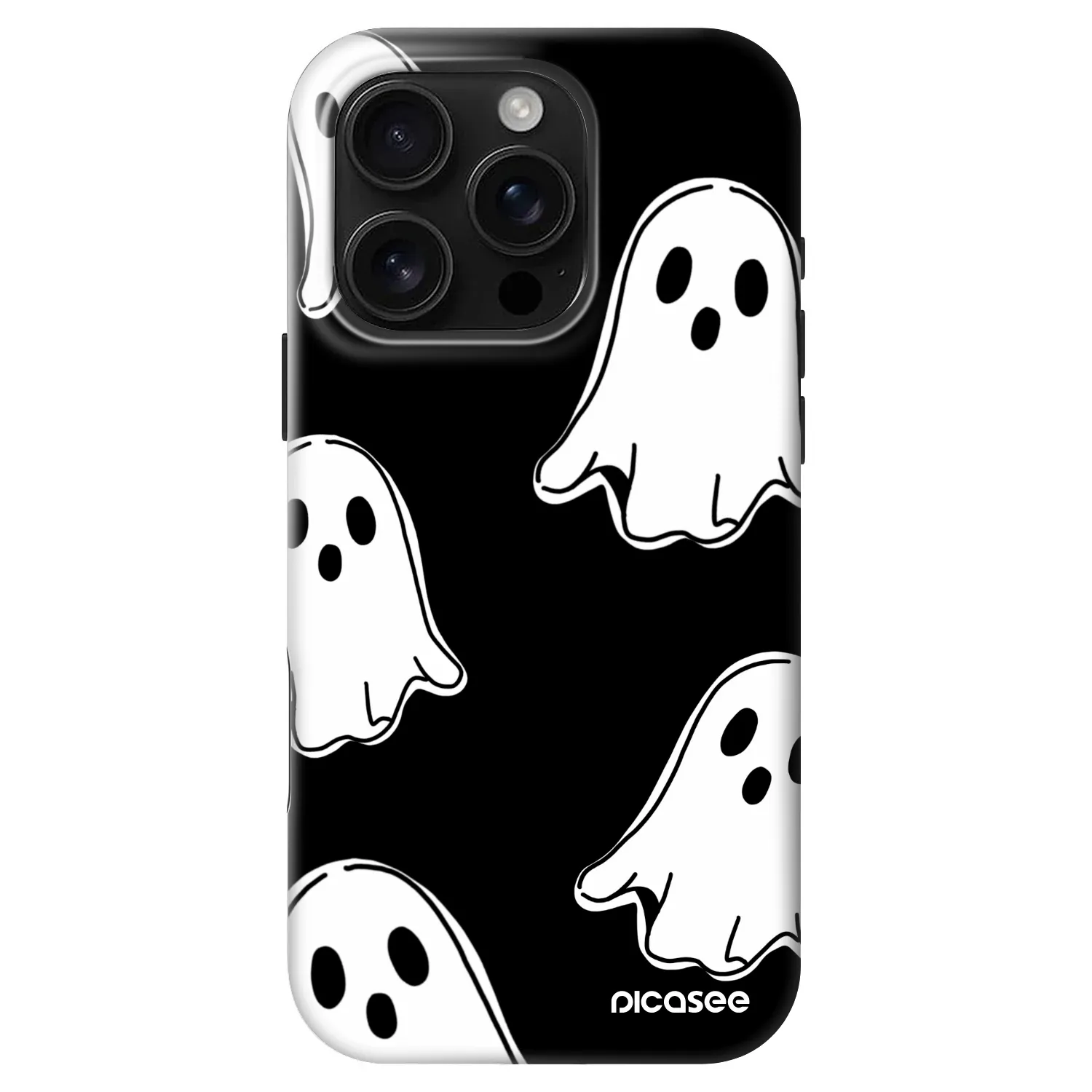 Picasee Fashion Case MagSafe pentru Apple iPhone 16 Pro - Black ghosts