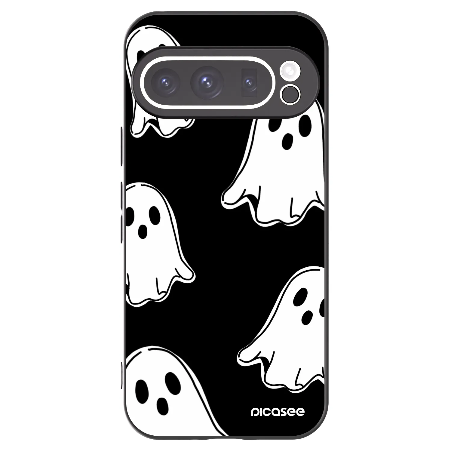 Picasee husă neagră din silicon pentru Google Pixel 9 Pro XL - Black ghosts