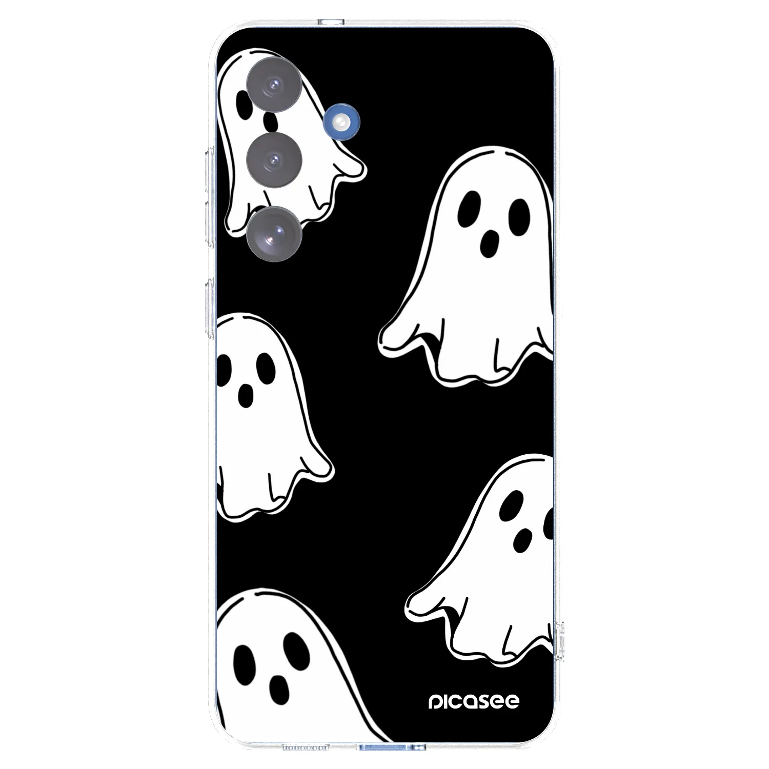 Picasee husă transparentă din silicon pentru Samsung Galaxy S25 FE 5G - Black ghosts