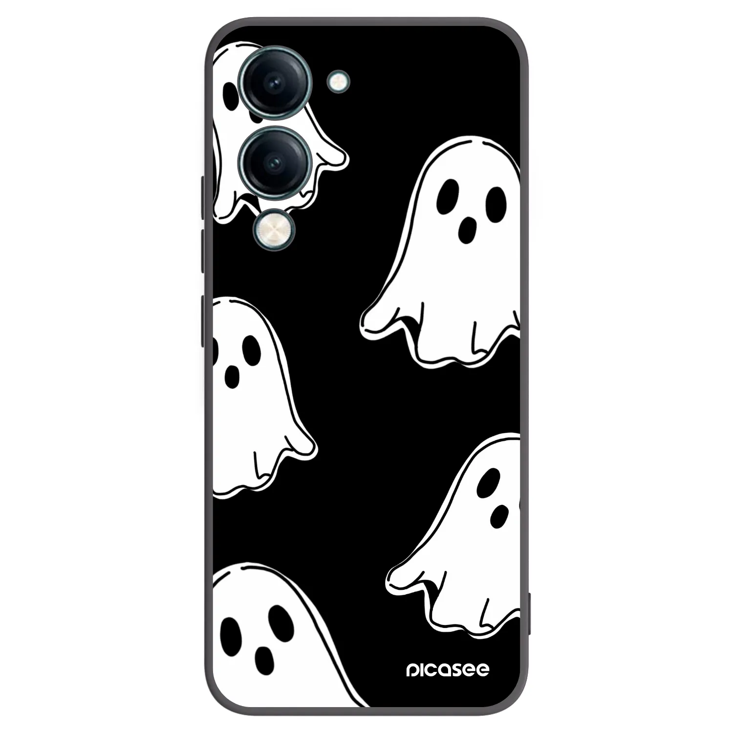 Picasee husă neagră din silicon pentru Vivo Y29s 5G - Black ghosts