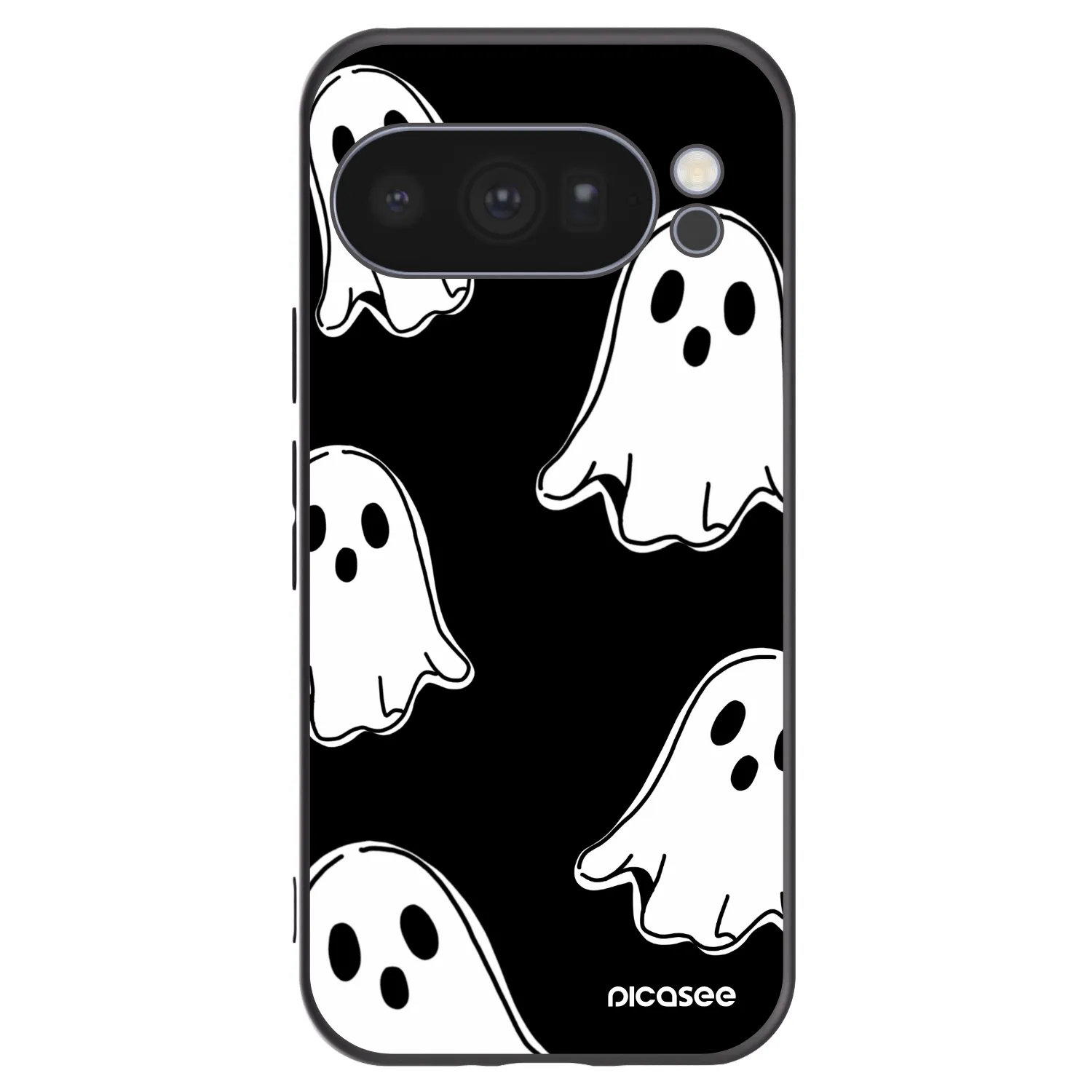 Picasee husă neagră din silicon pentru Google Pixel 10 Pro - Black ghosts