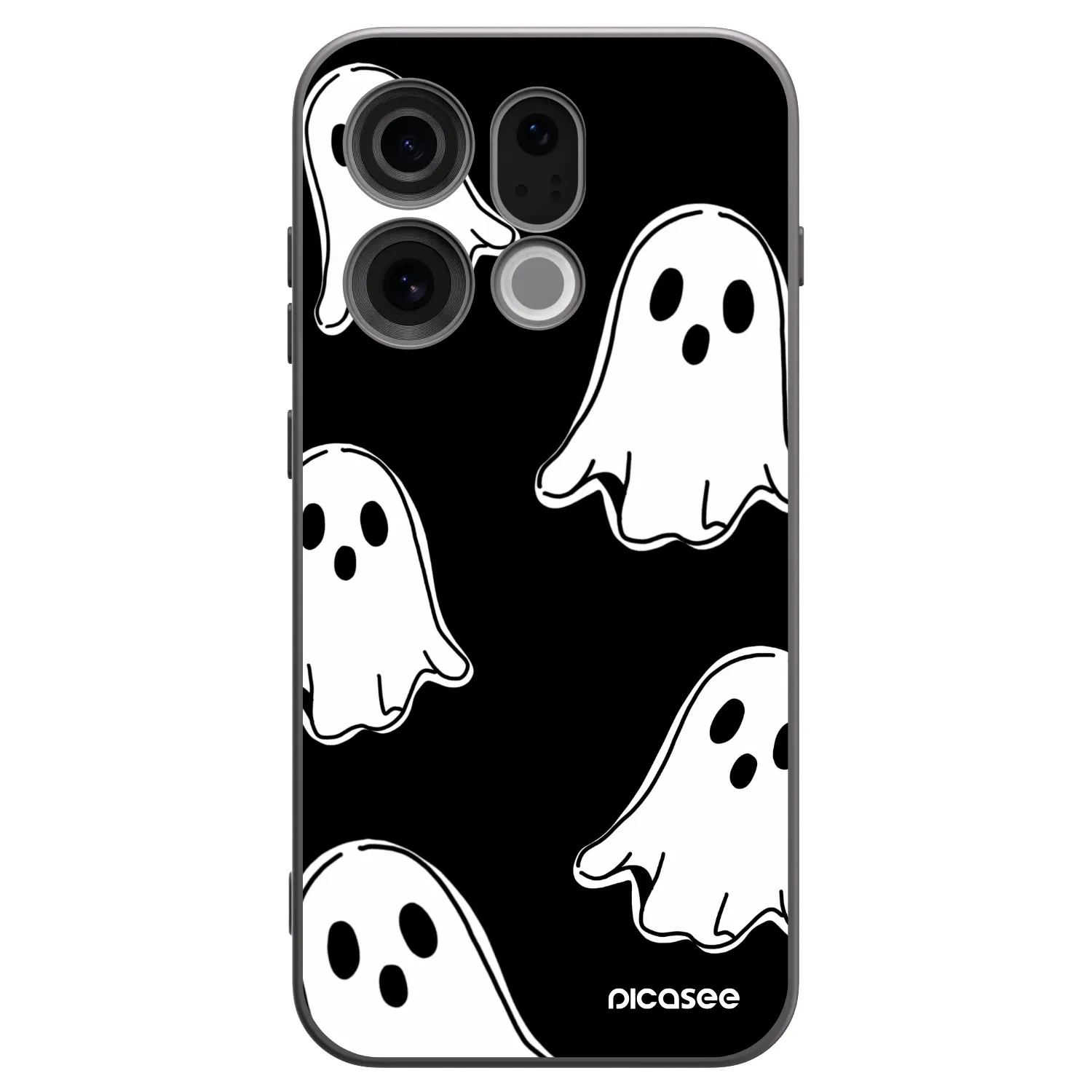 Picasee husă neagră din silicon pentru OPPO Find X9 - Black ghosts