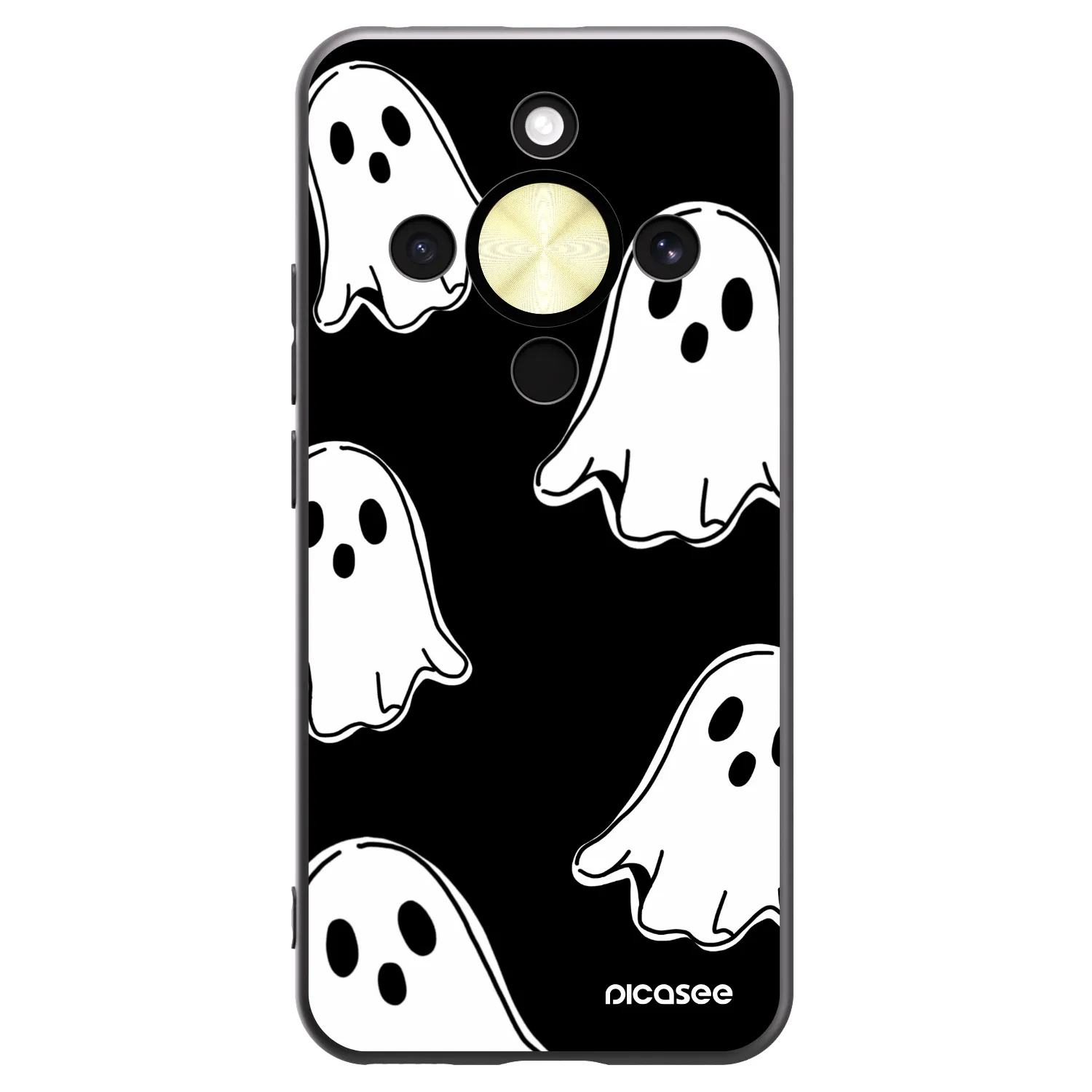 Picasee husă neagră din silicon pentru Honor Magic8 Lite 5G - Black ghosts