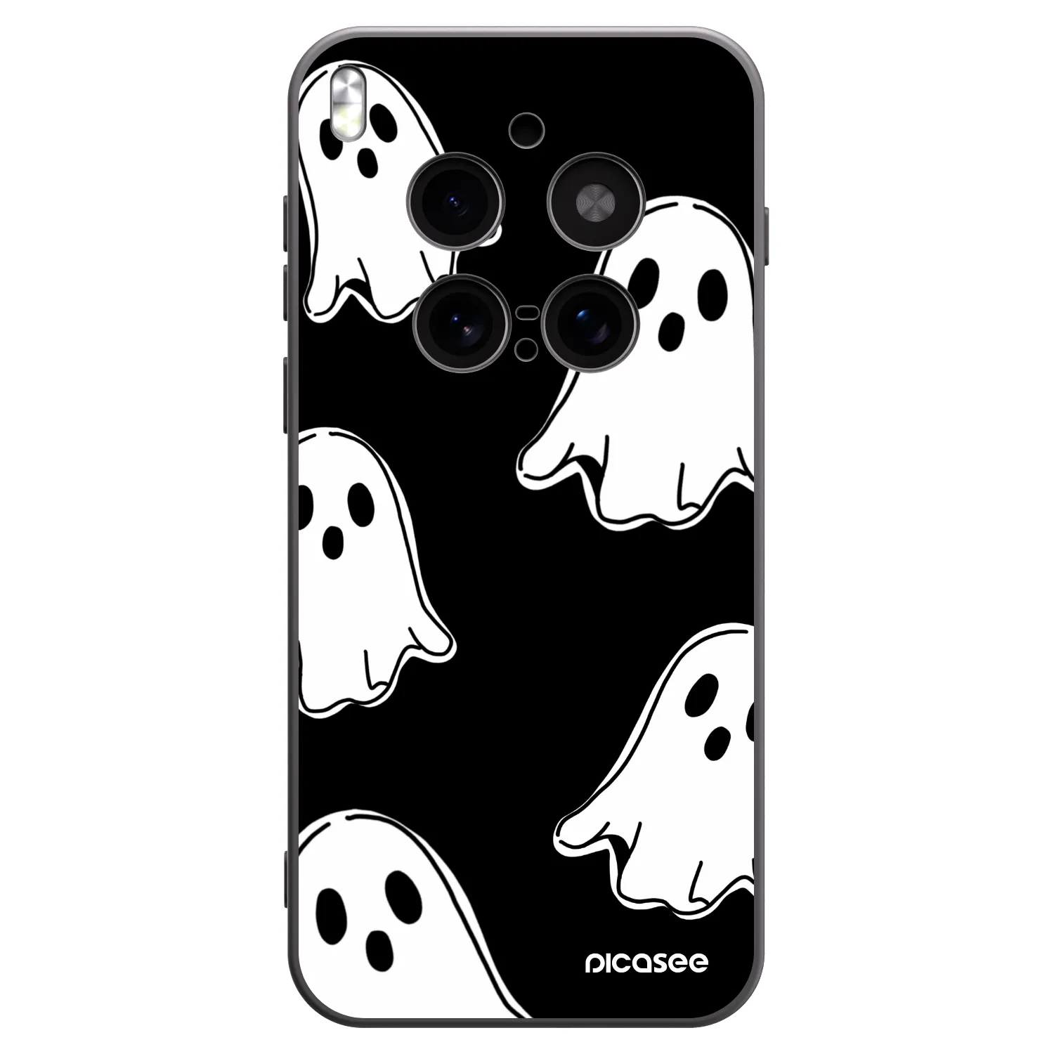 Picasee husă neagră din silicon pentru Vivo X300 Pro - Black ghosts