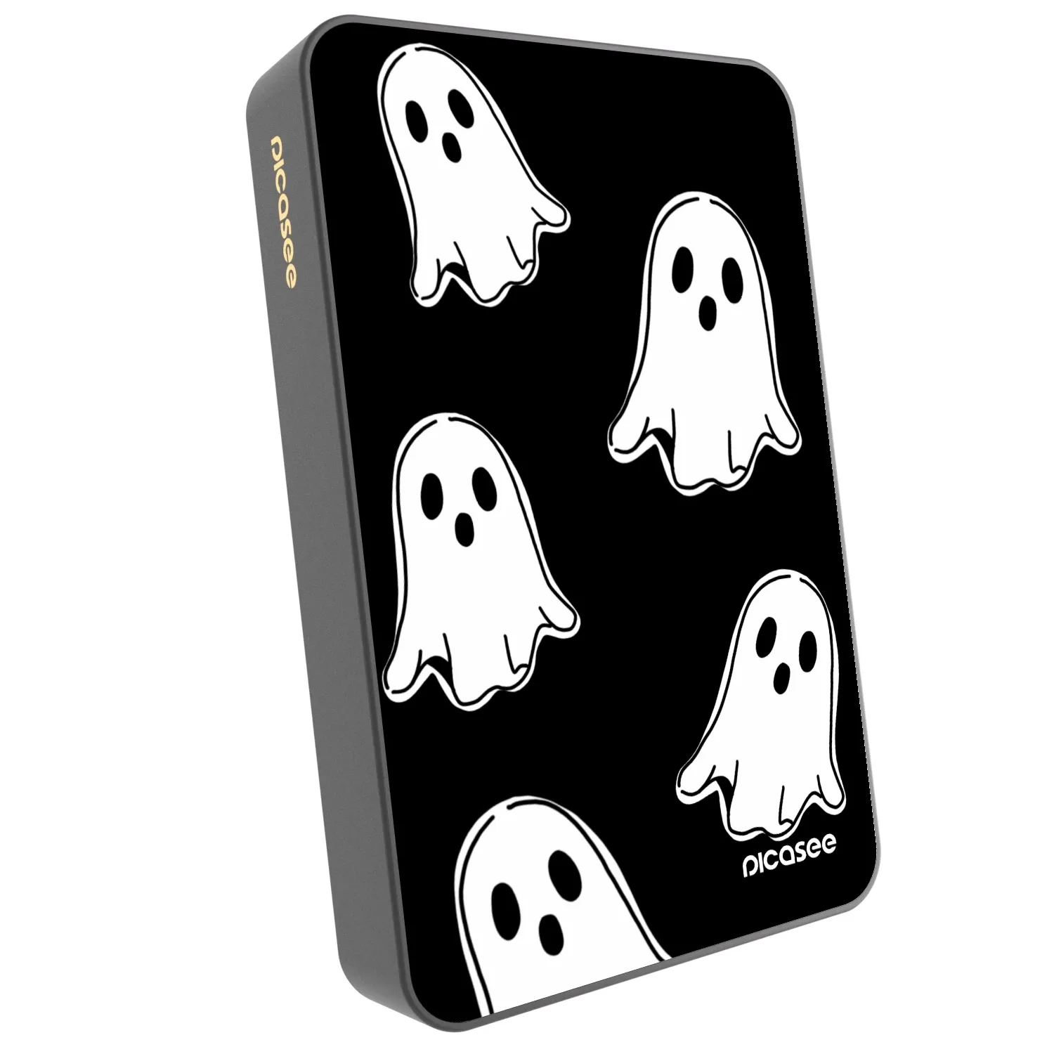 Picasee Powerbank cu MagSafe 10 000 mAh Gri - Black ghosts