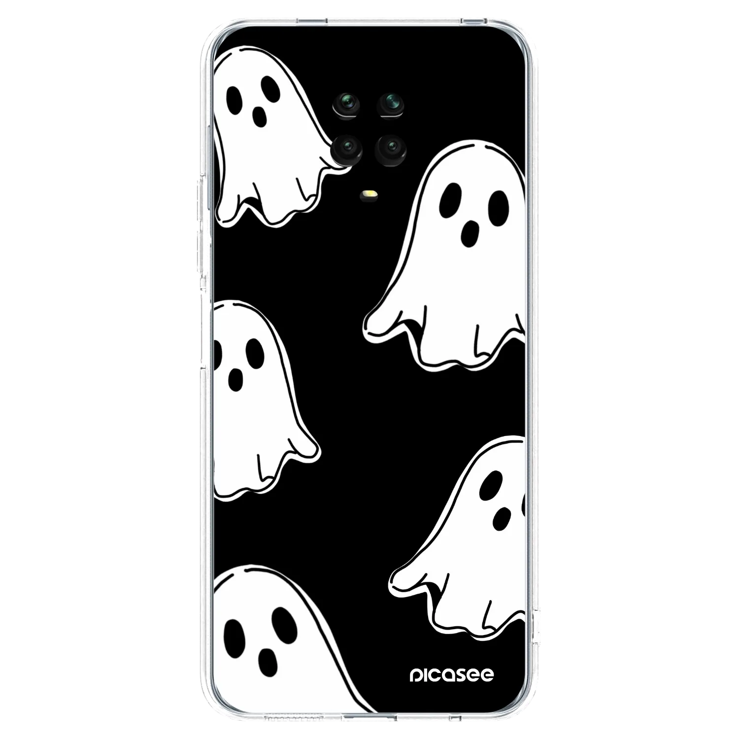 Picasee husă transparentă din silicon pentru Xiaomi Redmi Note 9S - Black ghosts