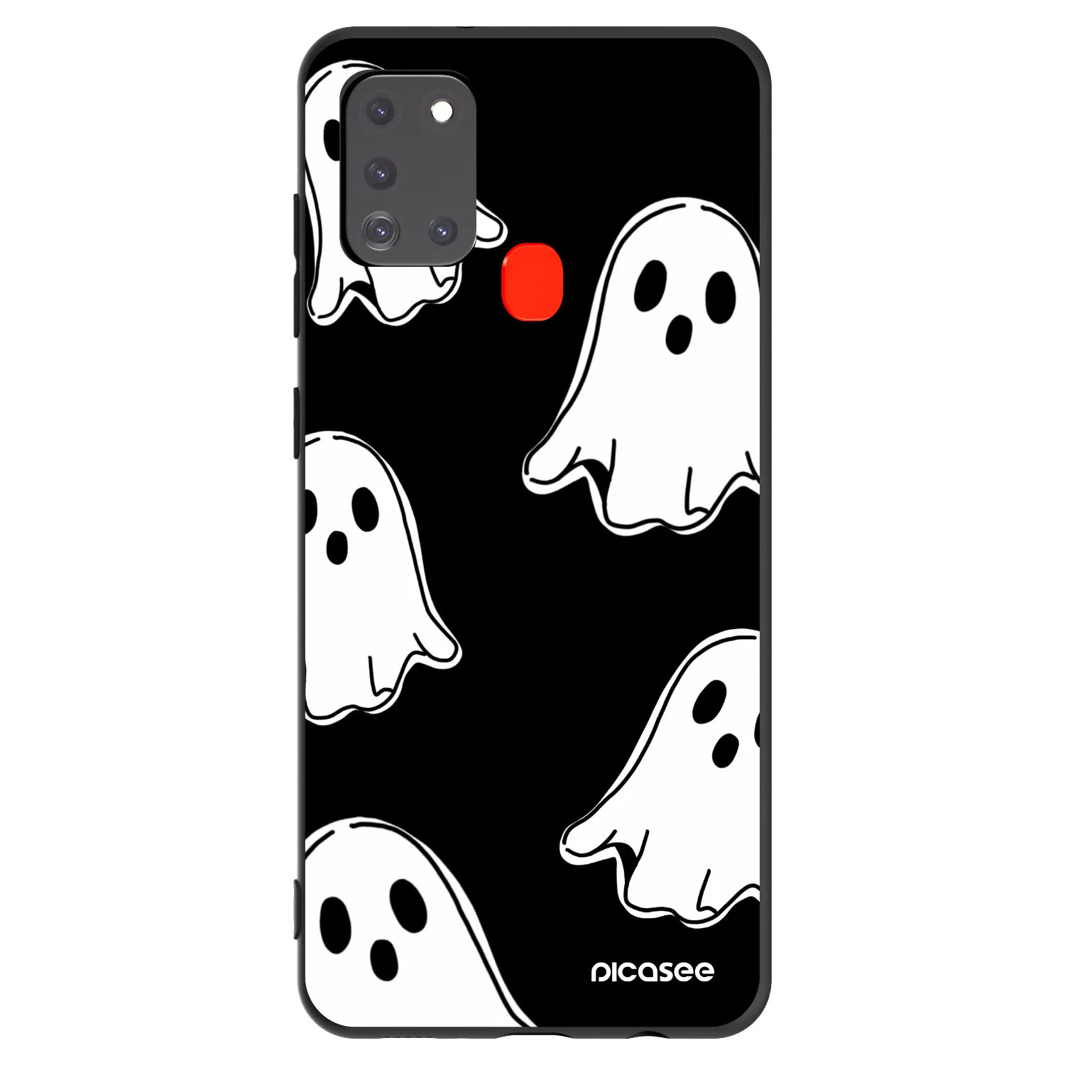 Picasee husă neagră din silicon pentru Samsung Galaxy A21s - Black ghosts