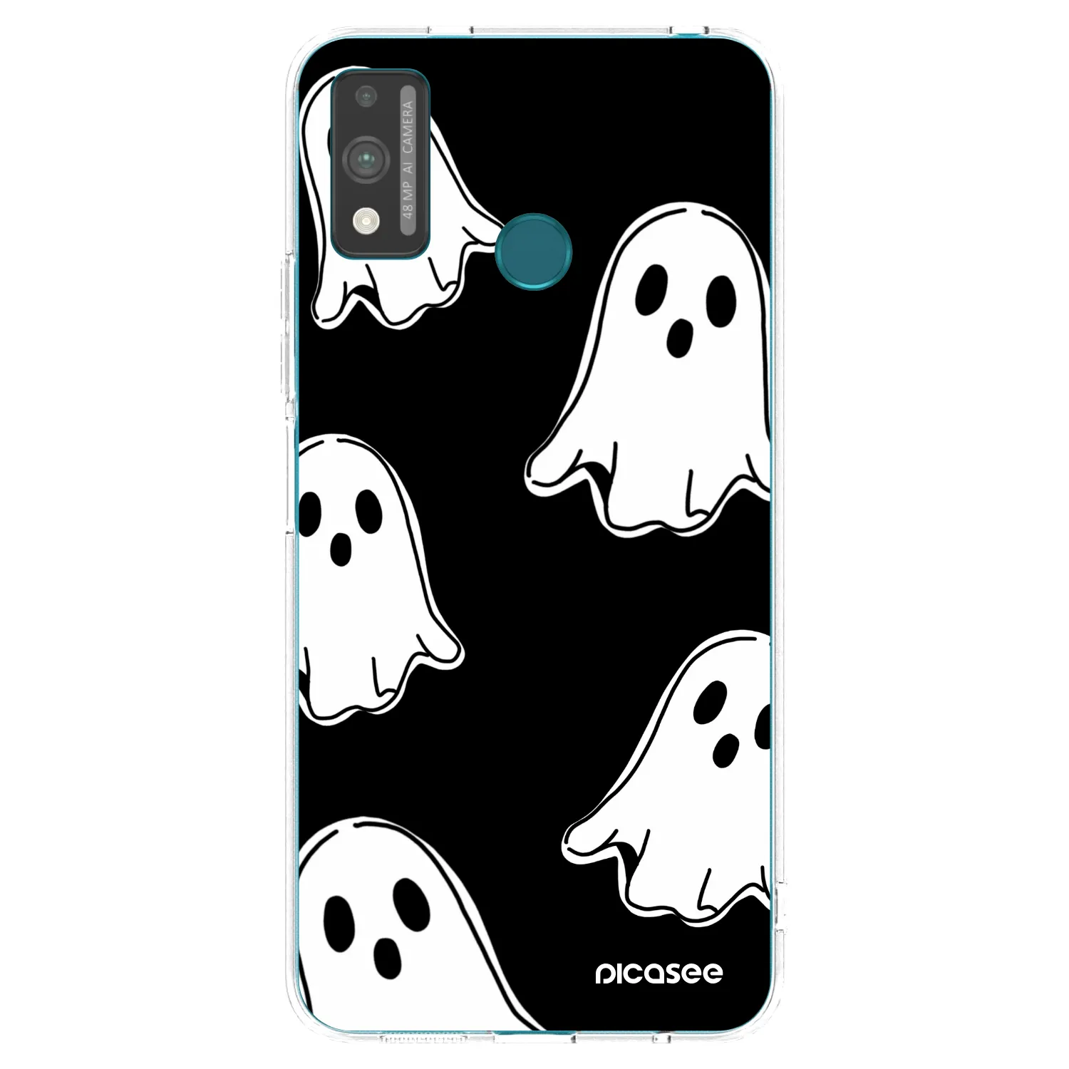 Picasee husă transparentă din silicon pentru Honor 9X Lite - Black ghosts
