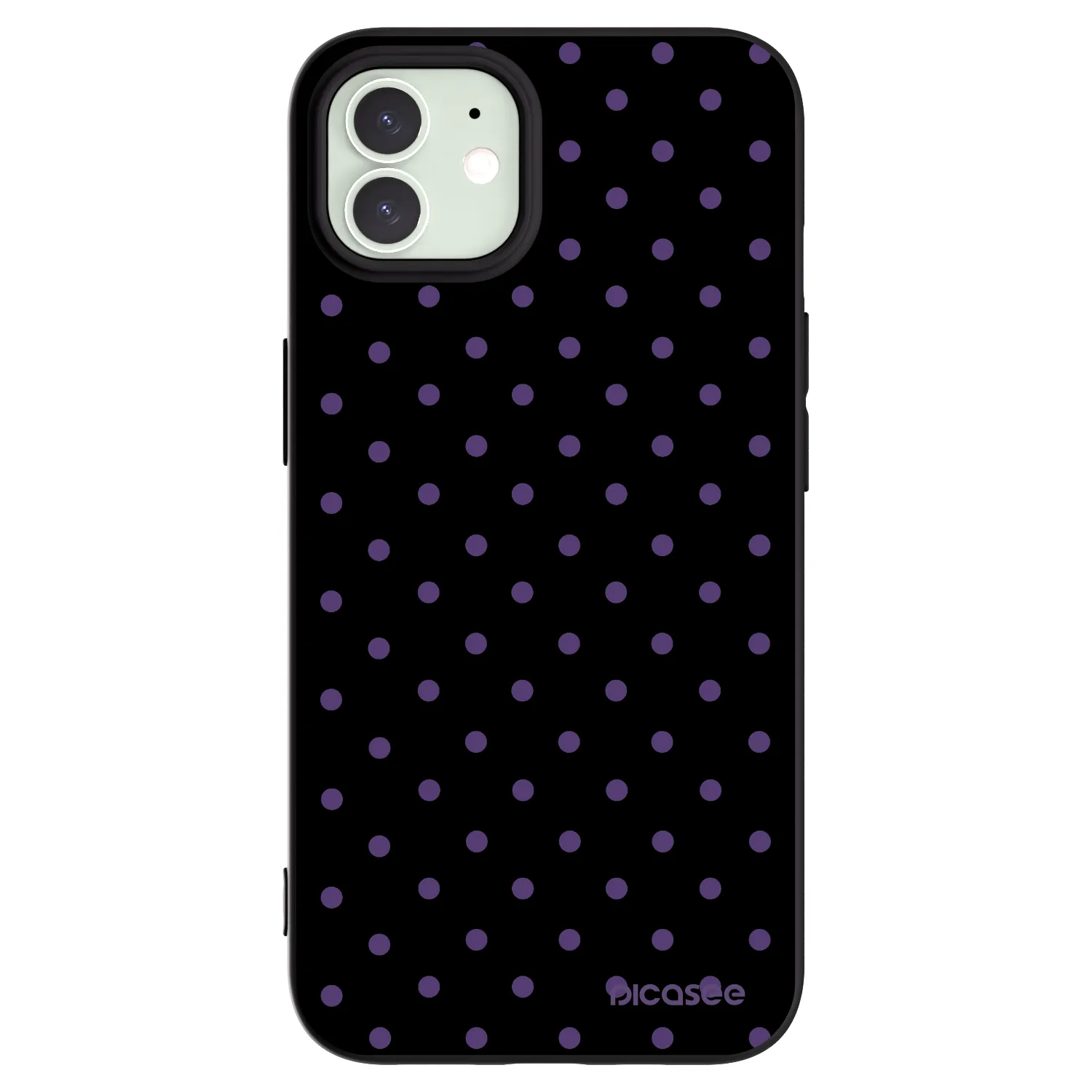Picasee husă neagră din silicon pentru Apple iPhone 12 - Flickers