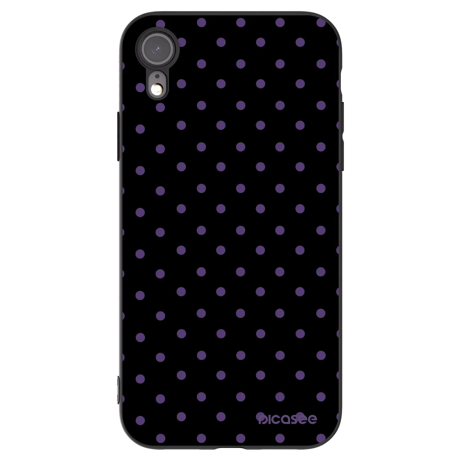 Picasee husă neagră din silicon pentru Apple iPhone XR - Flickers