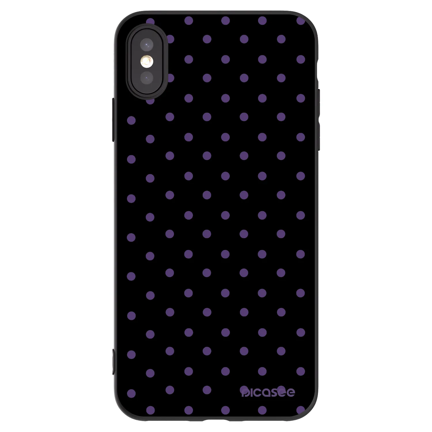 Picasee husă neagră din silicon pentru Apple iPhone XS Max - Flickers
