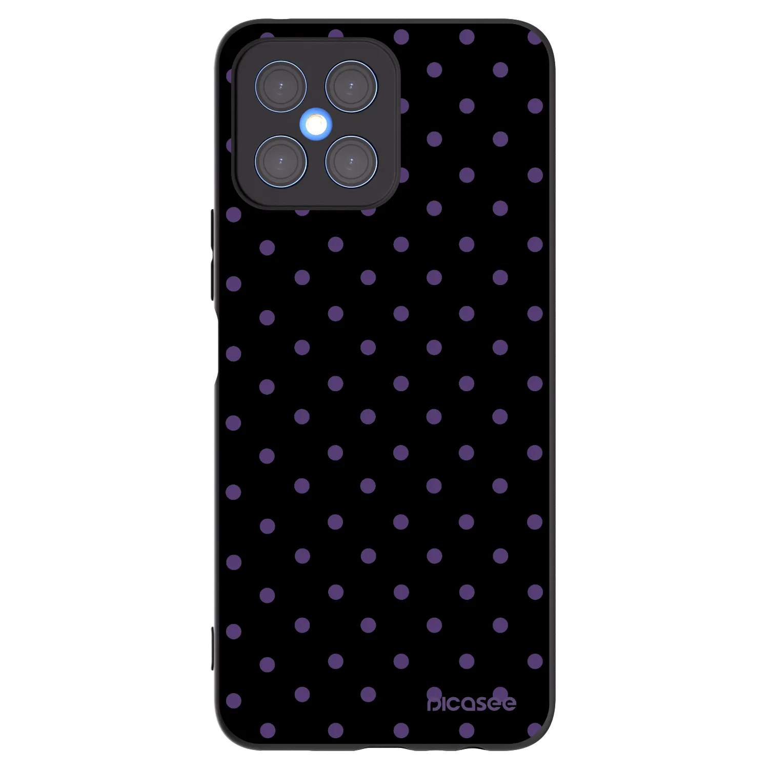 Picasee husă neagră din silicon pentru Honor X8 4G - Flickers
