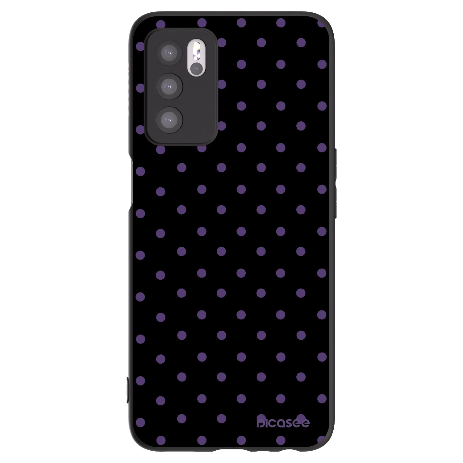 Picasee husă neagră din silicon pentru OPPO A16 - Flickers