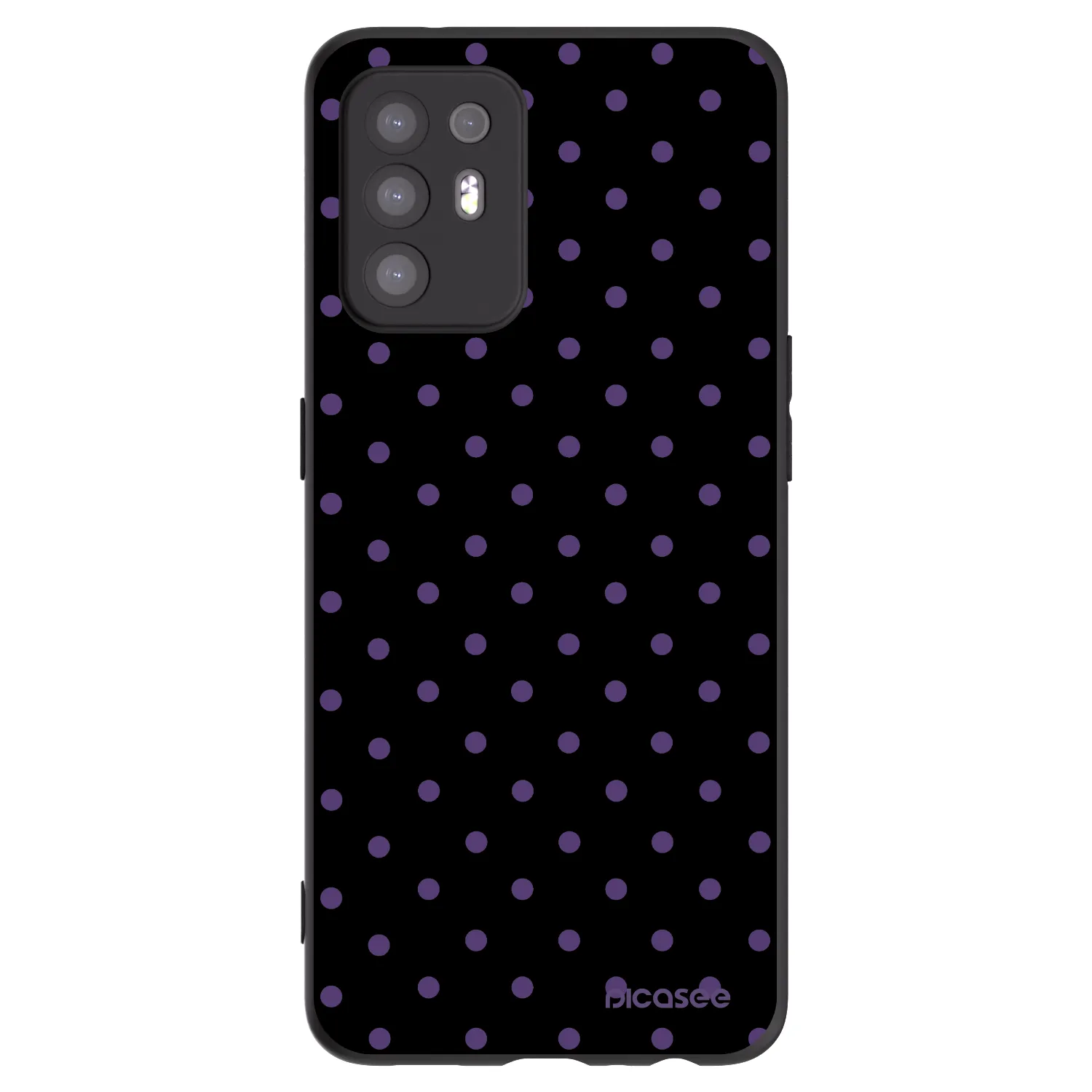 Picasee husă neagră din silicon pentru OPPO A94 5G - Flickers