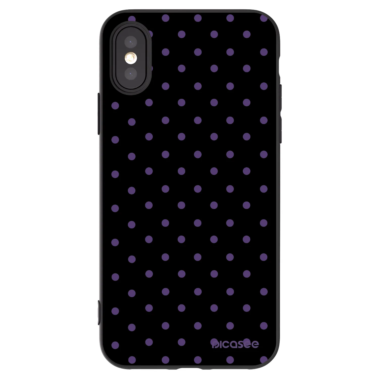 Picasee husă neagră din silicon pentru Apple iPhone X/XS - Flickers