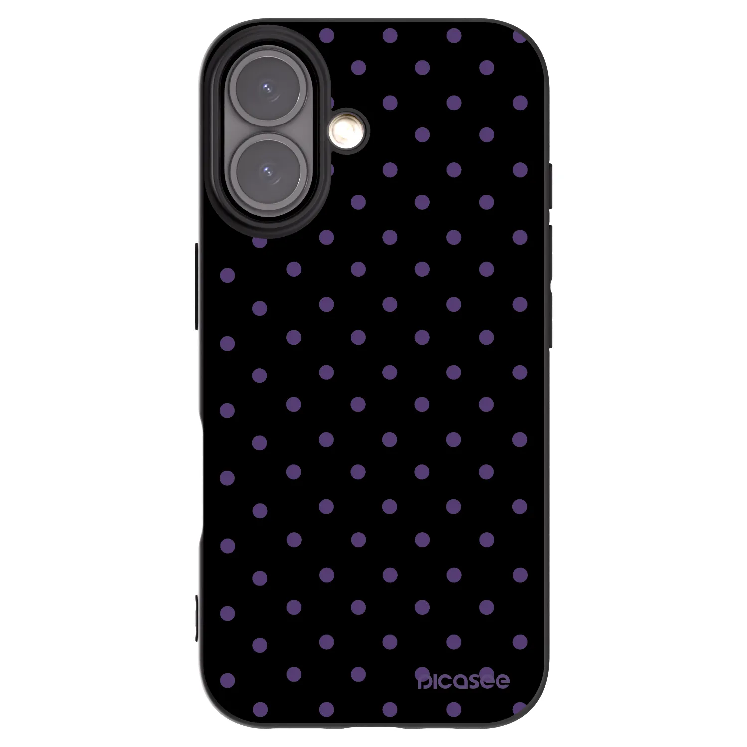 Picasee husă neagră din silicon pentru Apple iPhone 16 - Flickers