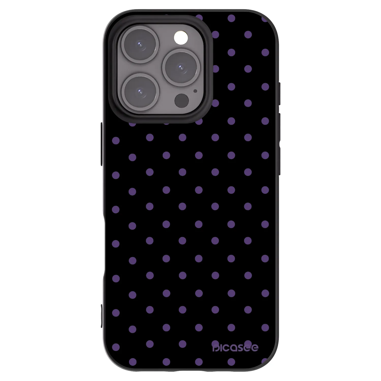 Picasee husă neagră din silicon pentru Apple iPhone 16 Pro - Flickers