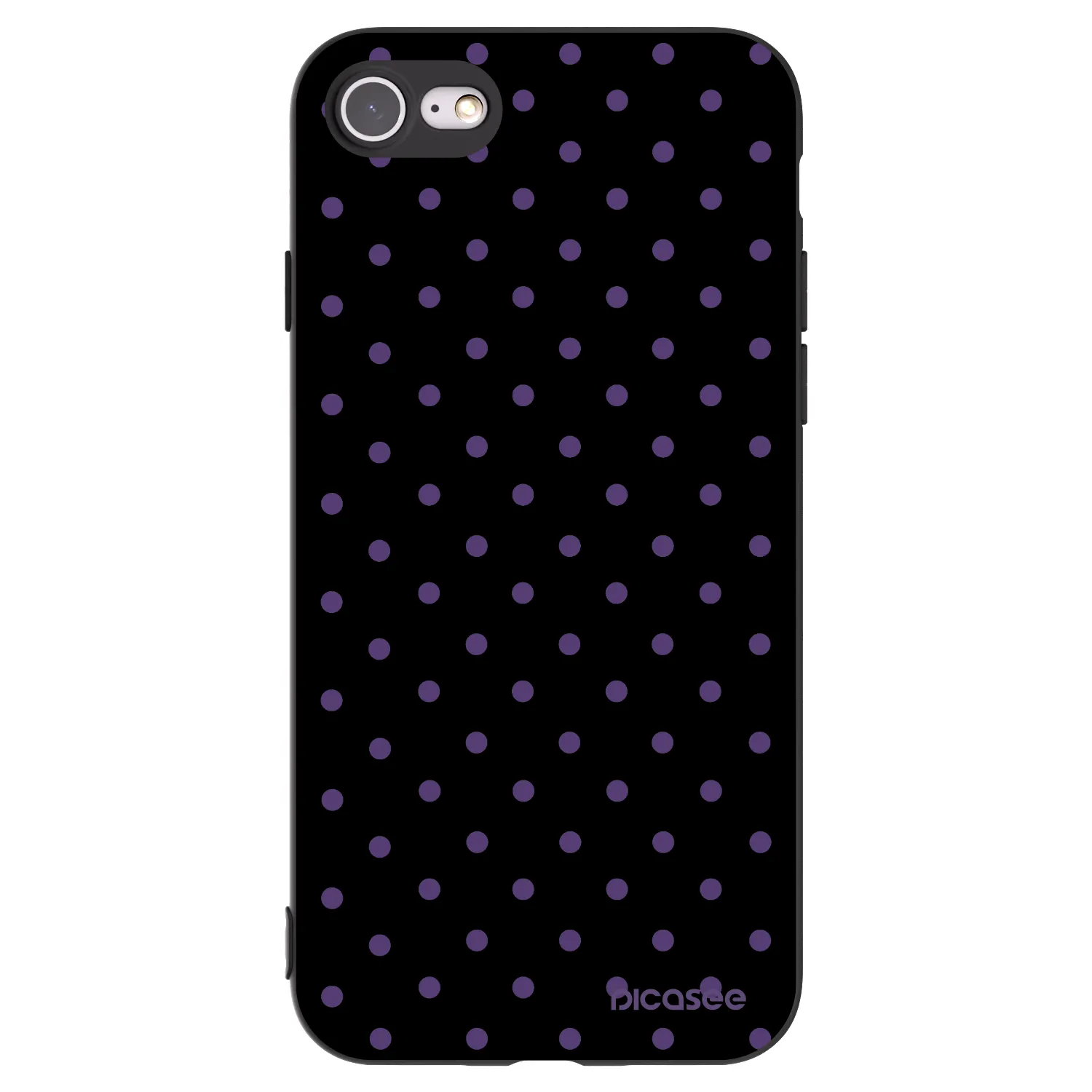 Picasee husă neagră din silicon pentru Apple iPhone 8 - Flickers