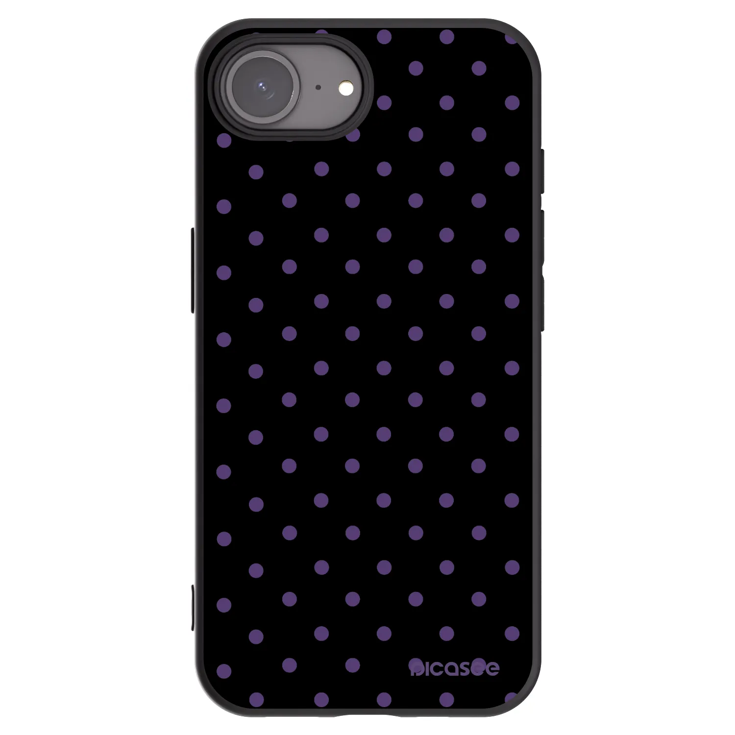 Picasee husă neagră din silicon pentru Apple iPhone 16e - Flickers