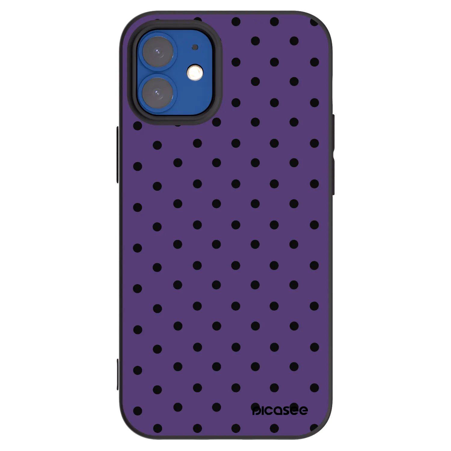 Picasee husă neagră din silicon pentru Apple iPhone 12 mini - Flickers 2
