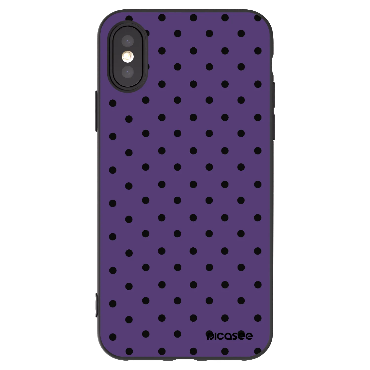 Picasee husă neagră din silicon pentru Apple iPhone X/XS - Flickers 2