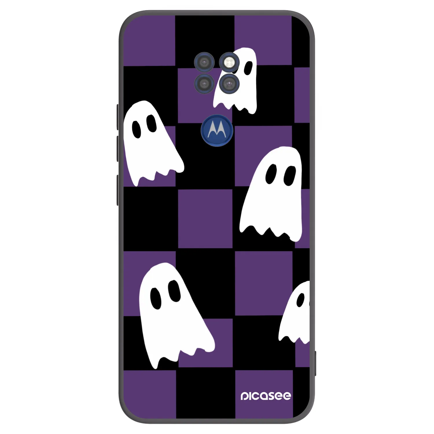 Picasee husă neagră din silicon pentru Motorola Moto G9 Play - Ghosts