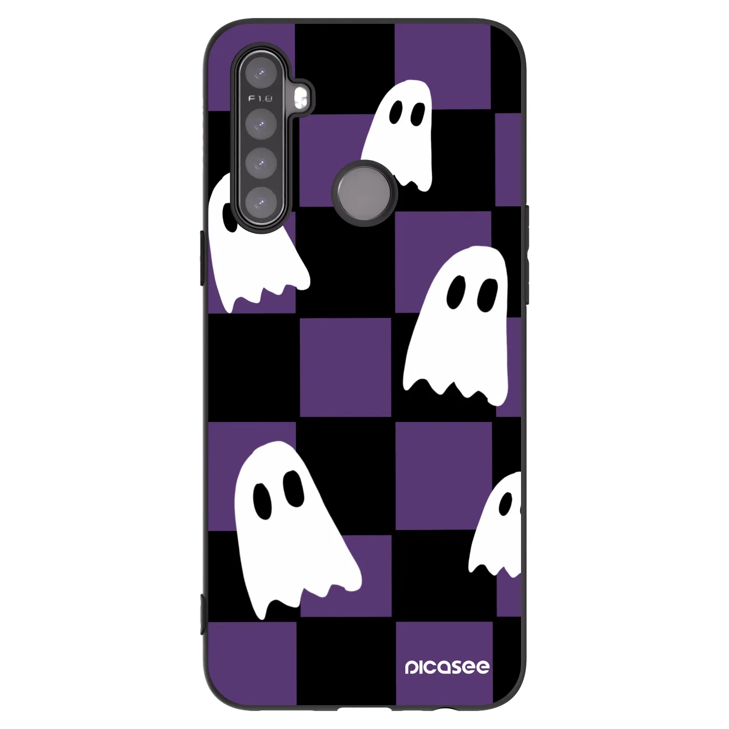 Picasee husă neagră din silicon pentru Realme 6i - Ghosts
