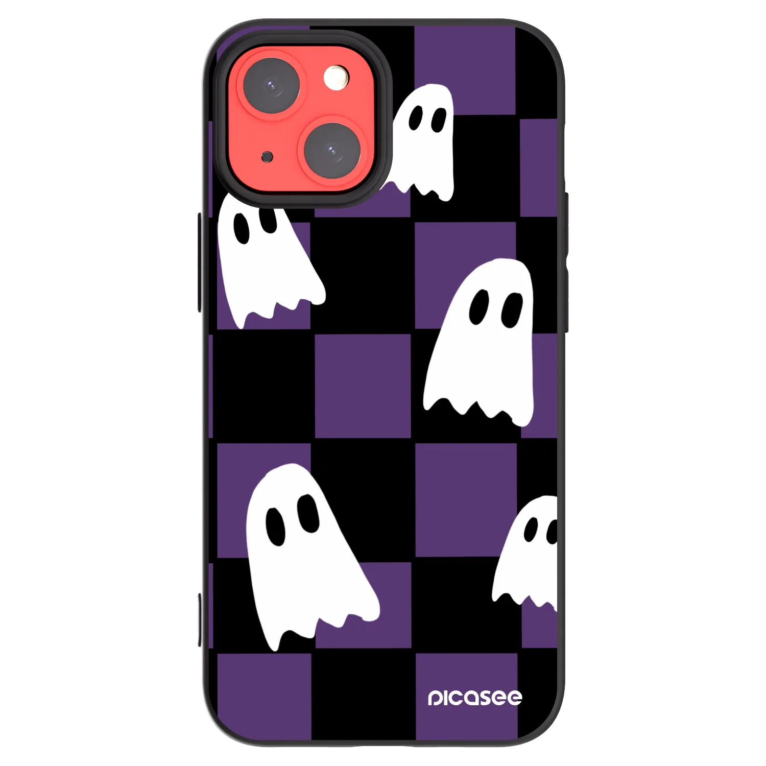 Picasee husă neagră din silicon pentru Apple iPhone 13 mini - Ghosts
