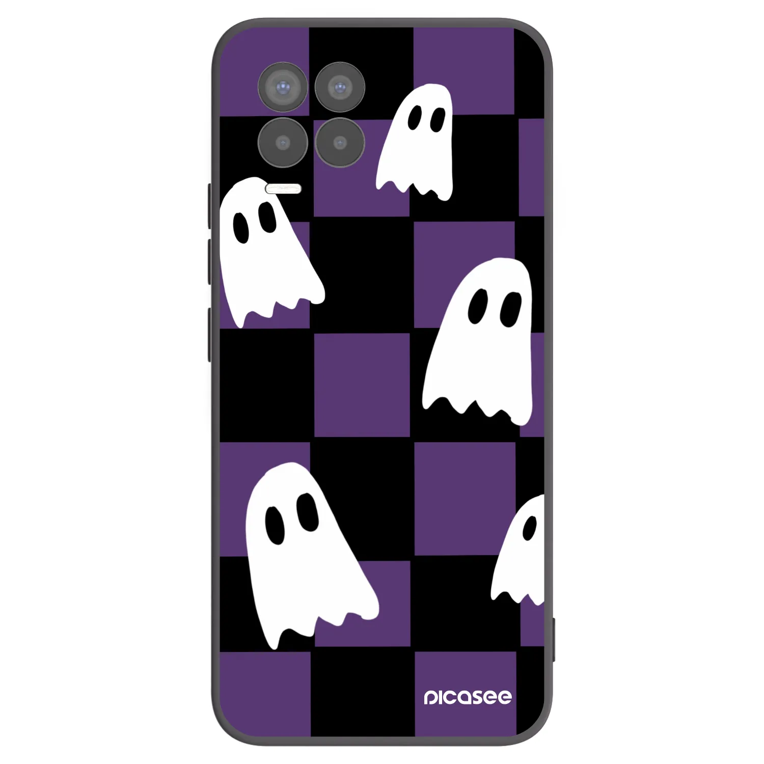 Picasee husă neagră din silicon pentru Realme 8 Pro - Ghosts