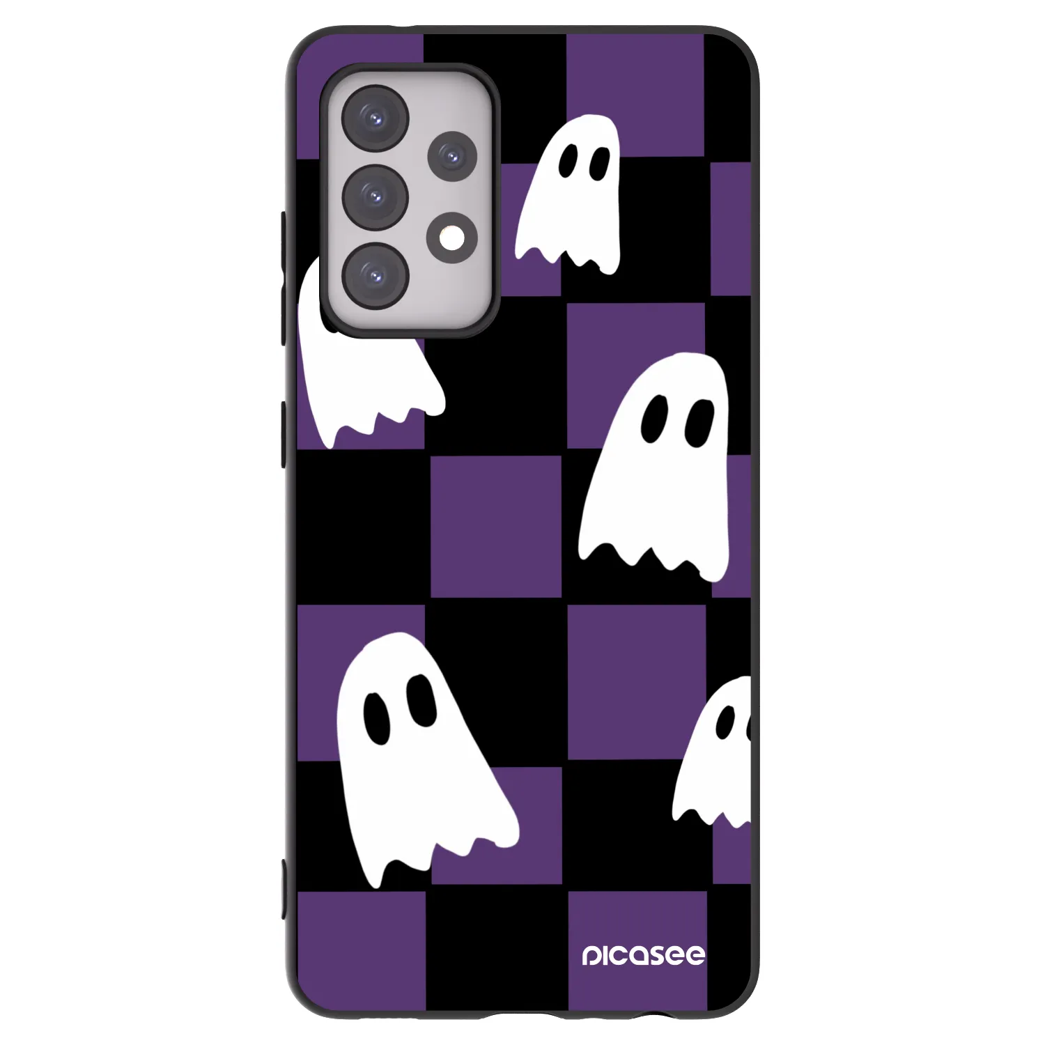 Picasee husă neagră din silicon pentru Samsung Galaxy A52s 5G A528B - Ghosts