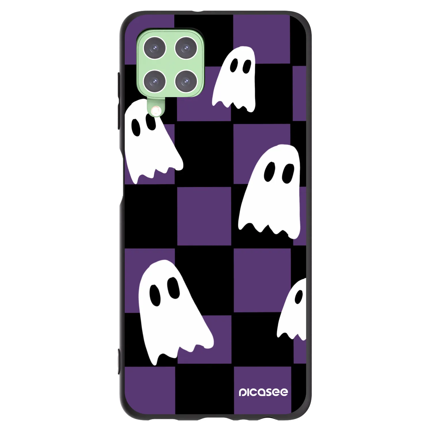 Picasee husă neagră din silicon pentru Samsung Galaxy A22 A225F 4G - Ghosts