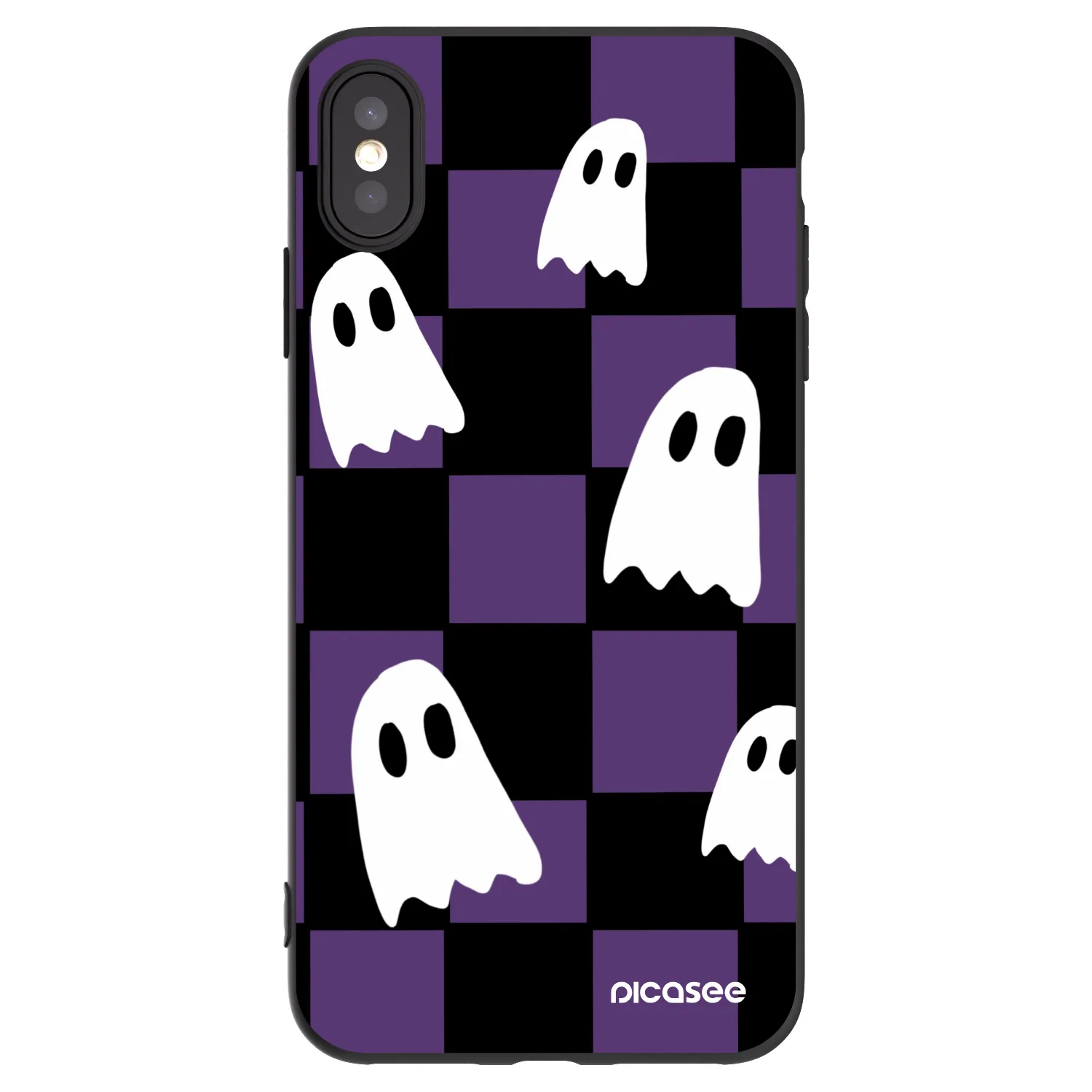 Picasee husă neagră din silicon pentru Apple iPhone XS Max - Ghosts