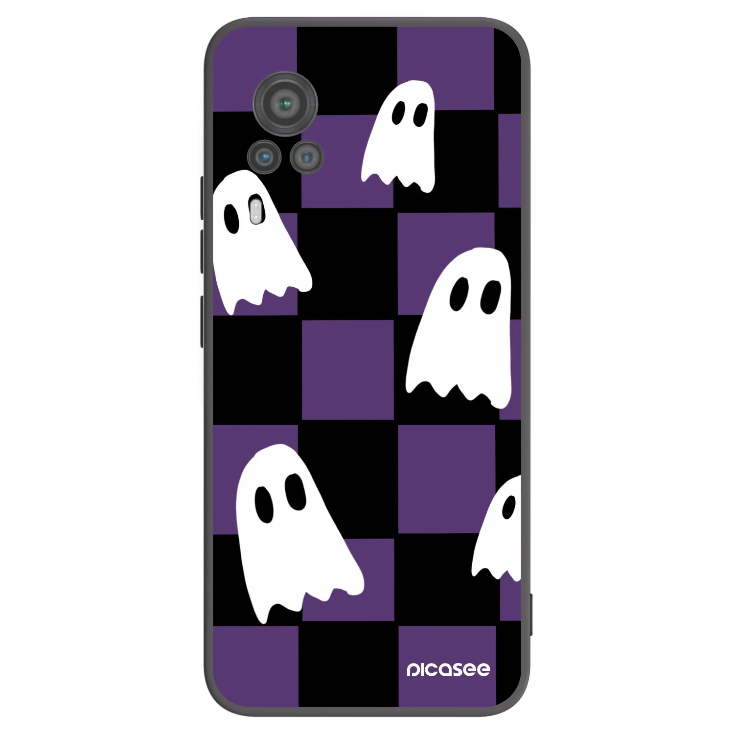 Picasee husă neagră din silicon pentru Vivo X60 Pro 5G - Ghosts