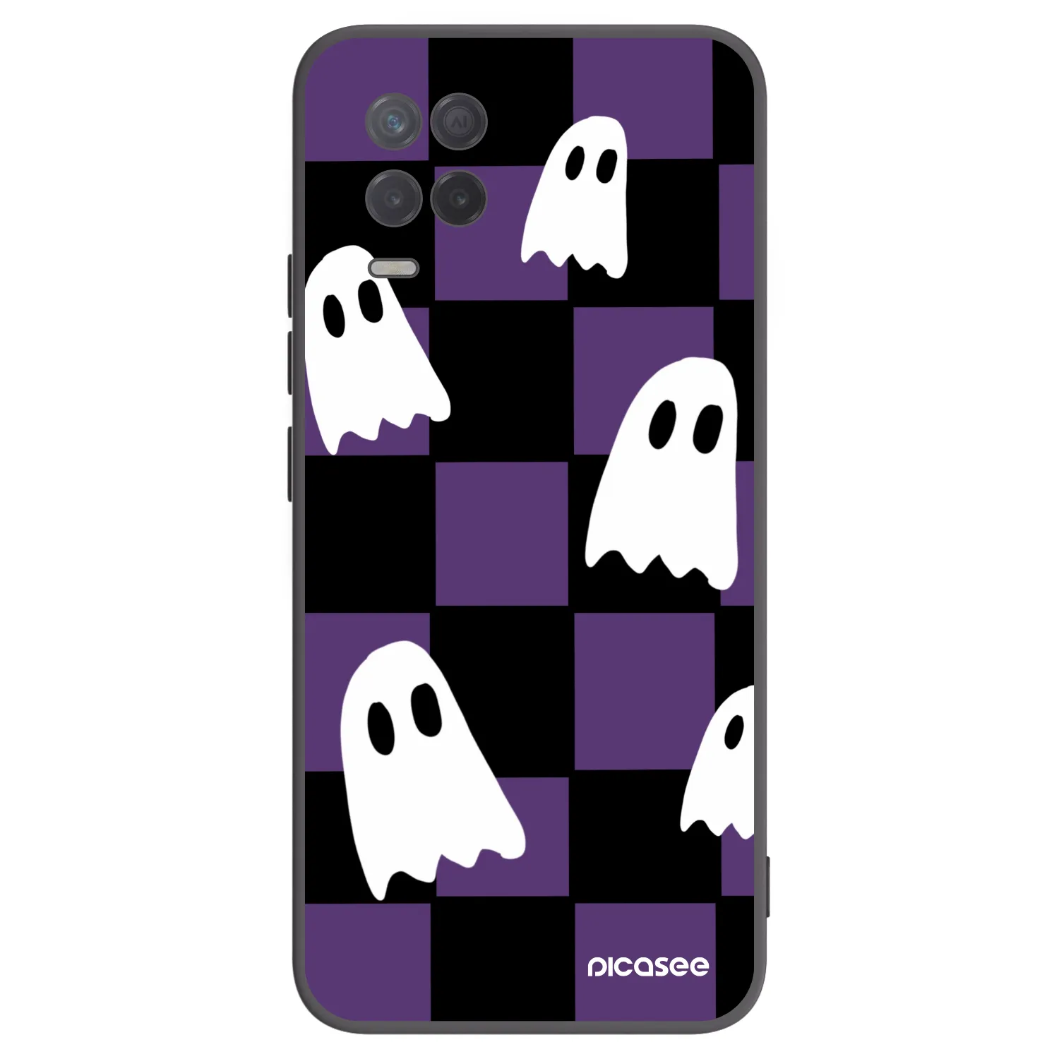 Picasee husă neagră din silicon pentru Realme 8 5G - Ghosts
