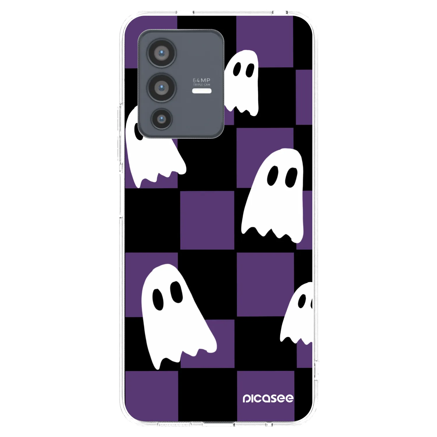 Picasee husă transparentă din silicon pentru Vivo V23 5G - Ghosts