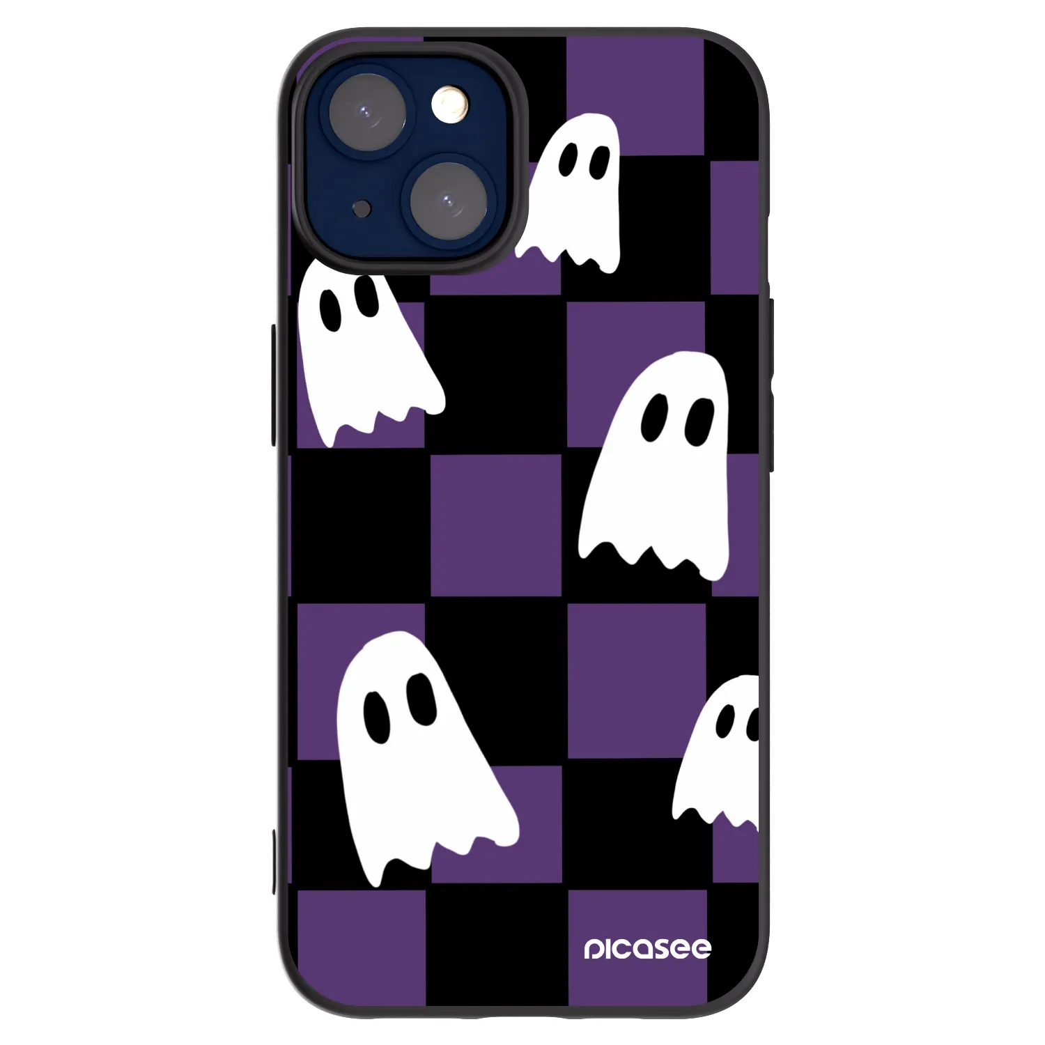 Picasee husă neagră din silicon pentru Apple iPhone 14 - Ghosts
