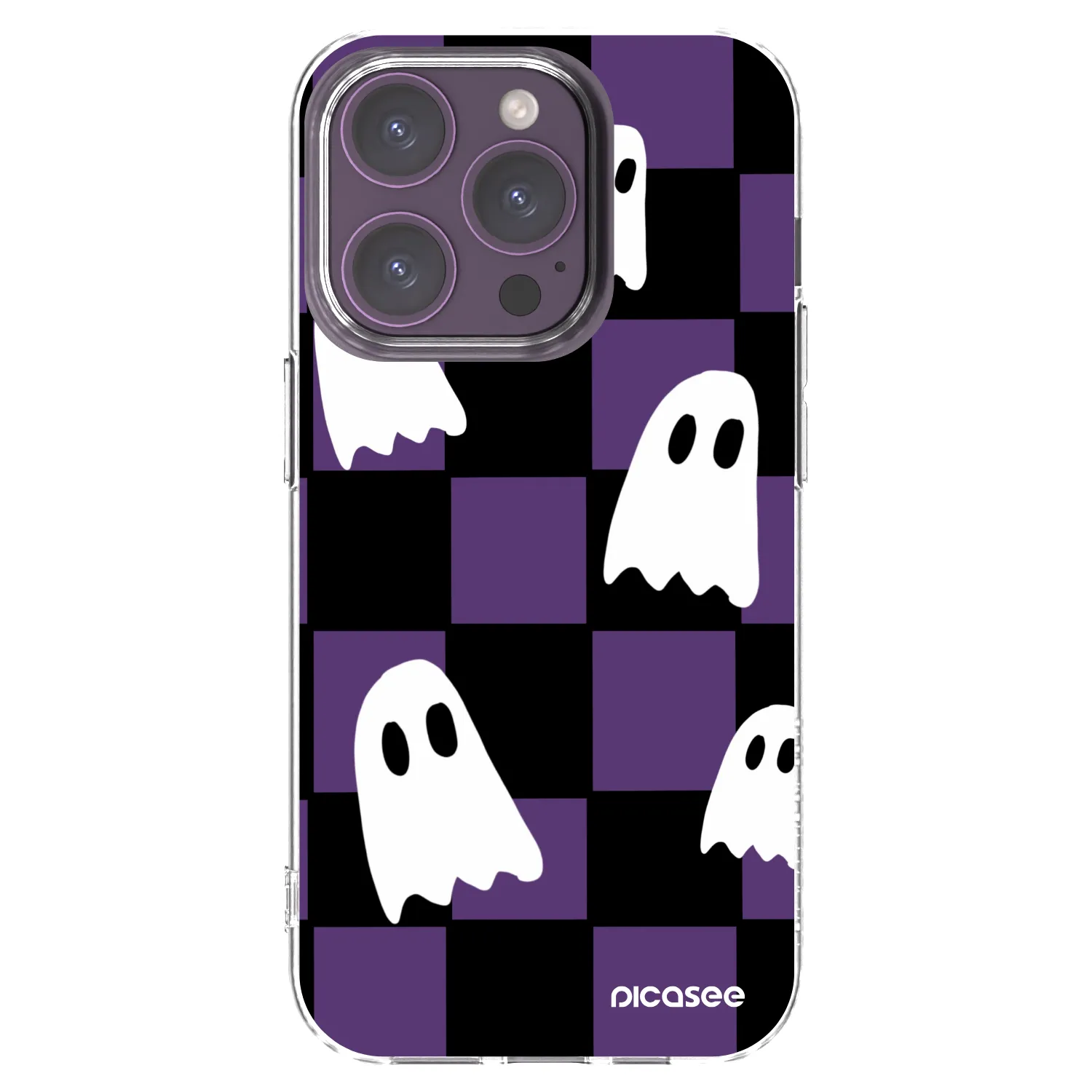 Picasee husă transparentă din silicon pentru Apple iPhone 14 Pro - Ghosts