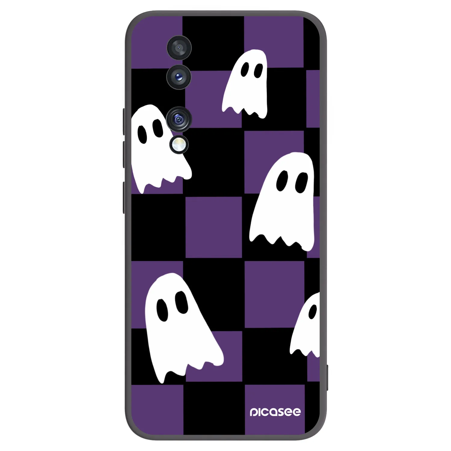 Picasee husă neagră din silicon pentru Honor 70 - Ghosts