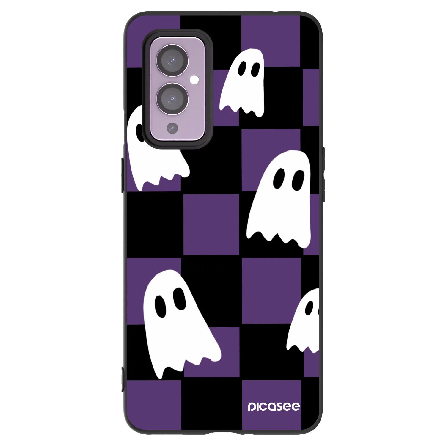 Picasee husă neagră din silicon pentru OnePlus 9 - Ghosts