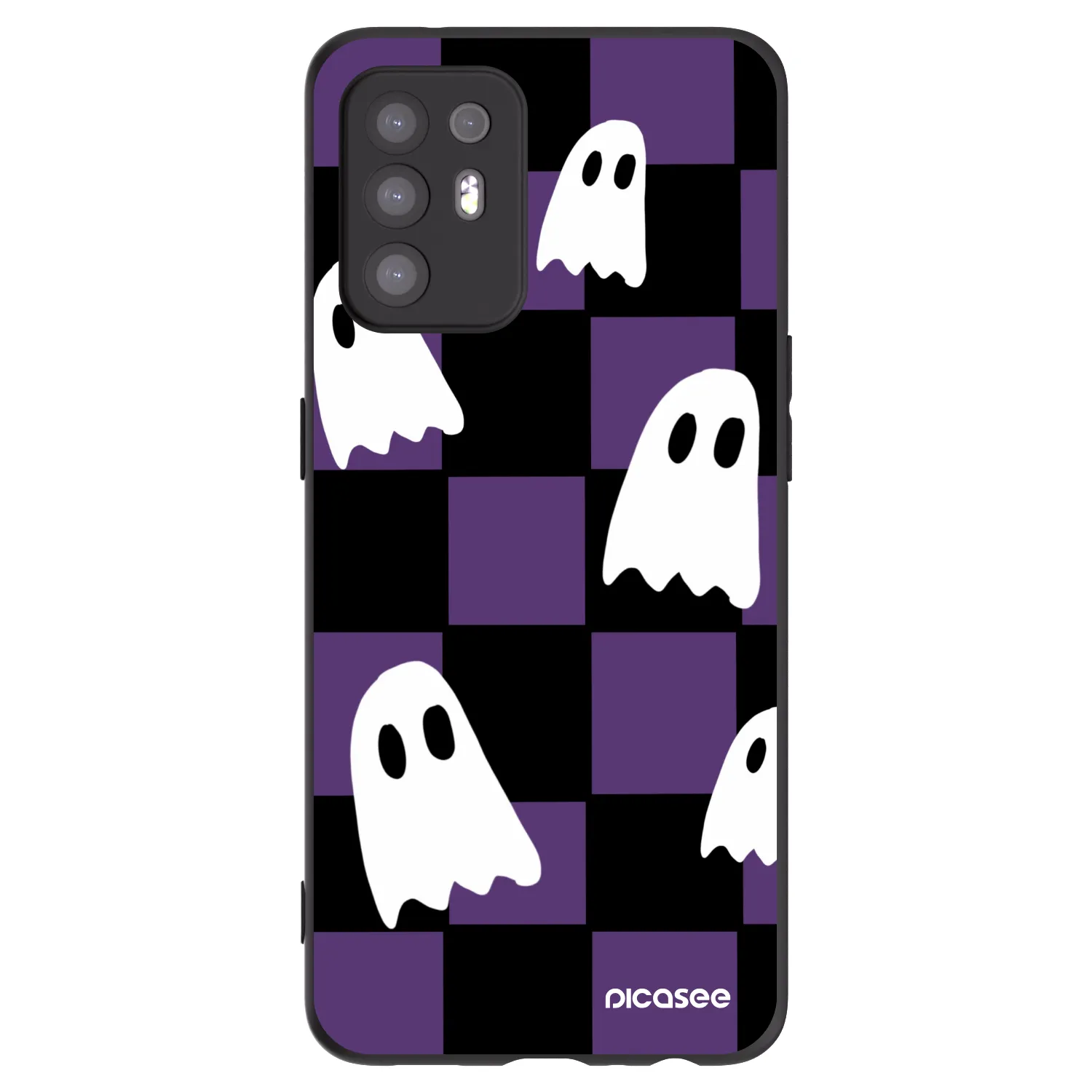 Picasee husă neagră din silicon pentru OPPO A94 5G - Ghosts