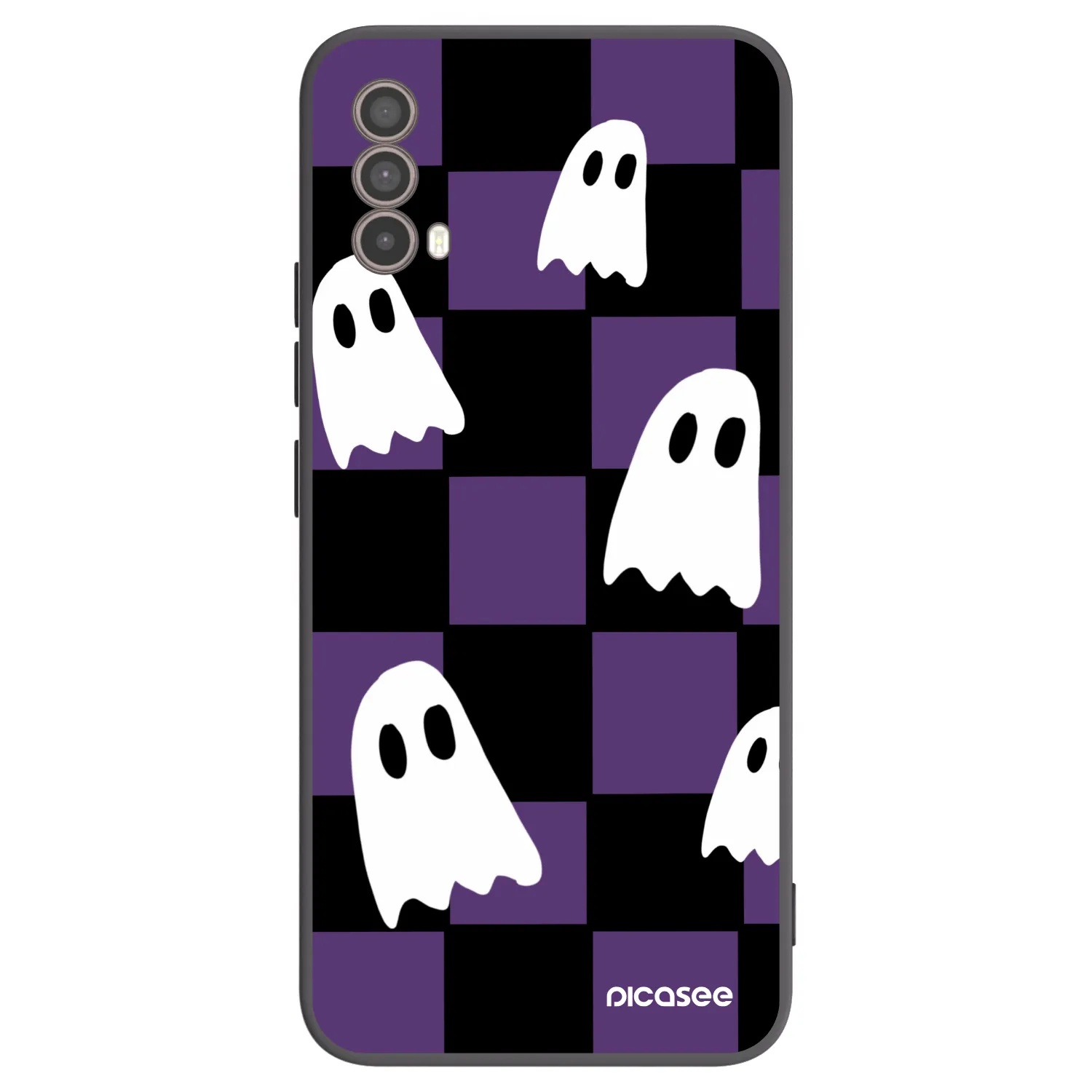 Picasee husă neagră din silicon pentru Motorola Moto E40 - Ghosts