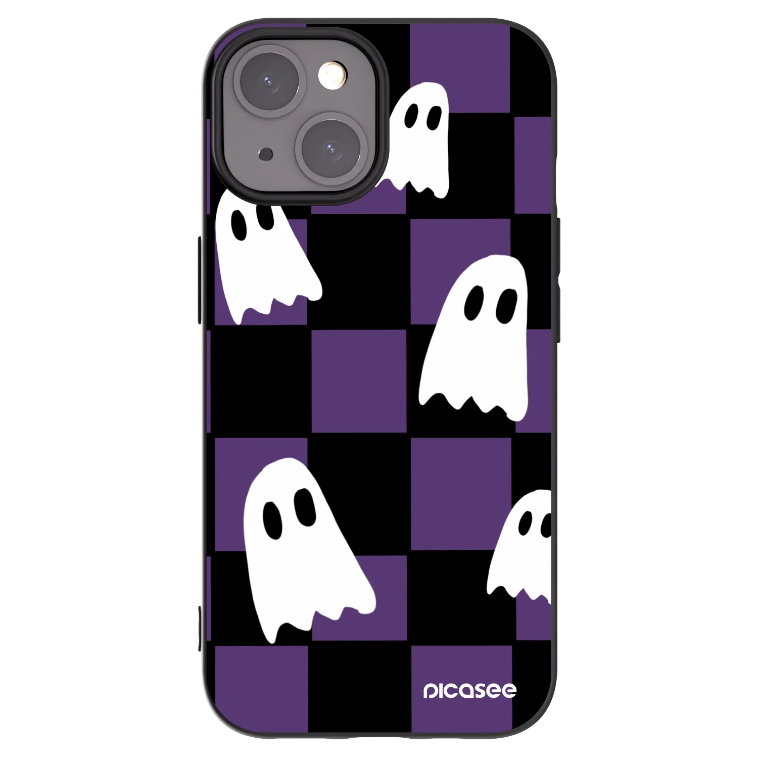 Picasee husă neagră din silicon pentru Apple iPhone 15 - Ghosts