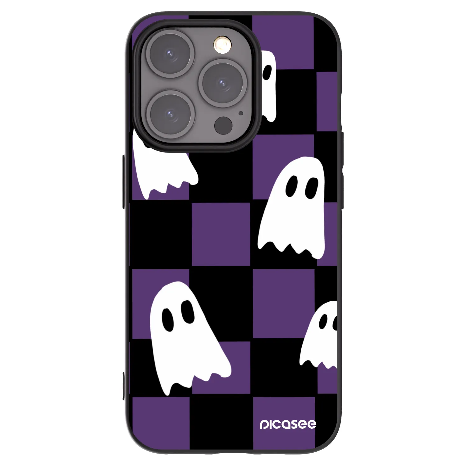 Picasee husă neagră din silicon pentru Apple iPhone 15 Pro - Ghosts